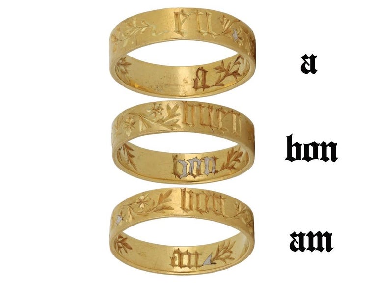 Late Medieval Engraved Posy Ring, 'For Good Love', Circa 15th Century ...