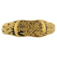 Late Medieval Iconographic Ring Depicting the Holy Trinity, circa 1470-1480