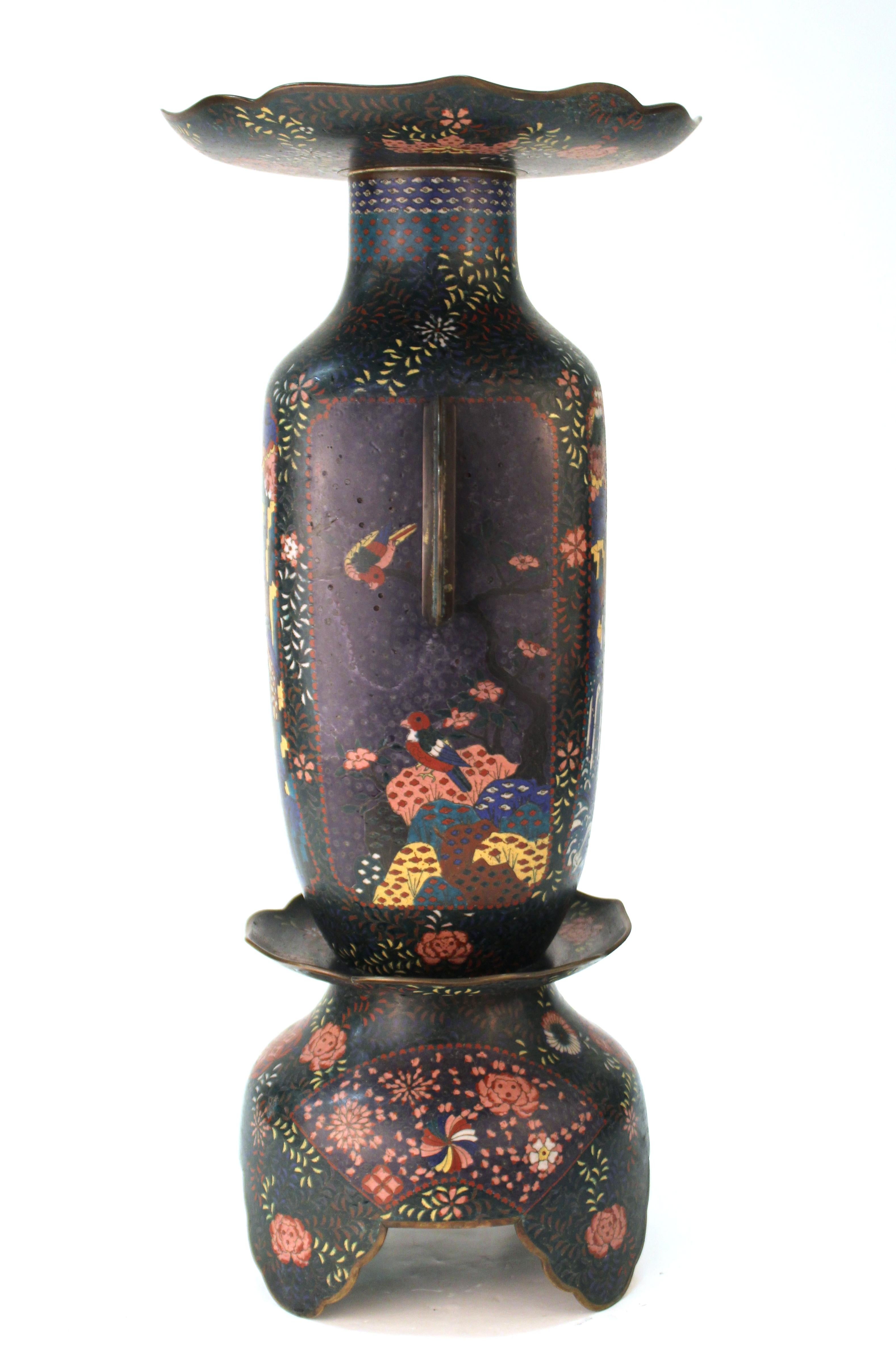Japanese Late Meiji Period Cloisonné Vase