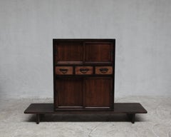 Late Meiji Period Japanese Tansu Cabinet Wabi Sabi