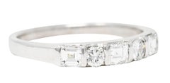 Late Mid-Century 0.70 Carat Diamond Platinum Band Ring
