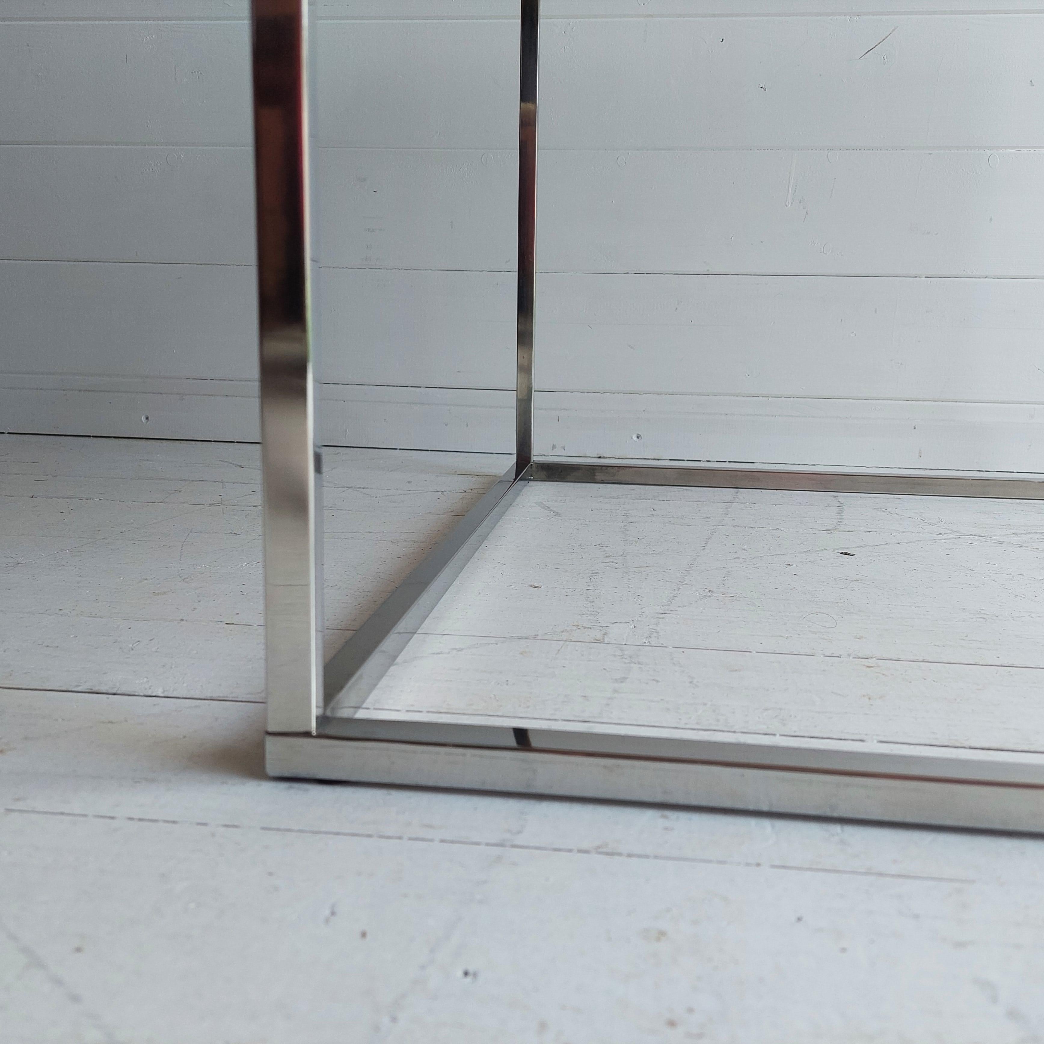 Late Mid century modernist Teak And Chrome  Cube Coffee end occasional Table 4