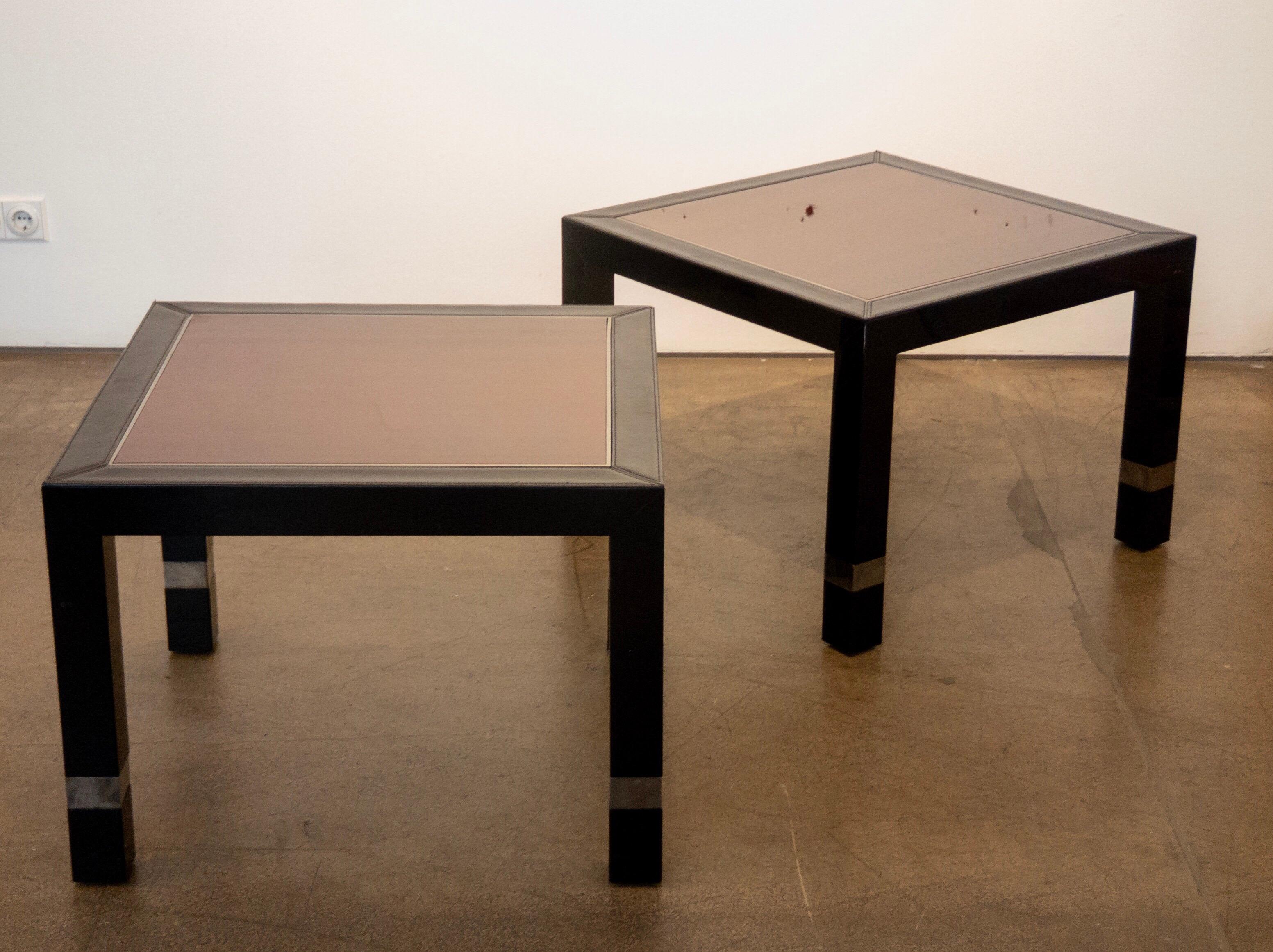 Mid-Century Modern Late Midcentury Pair of Coffee Side Tables  from Italy, 1970s For Sale