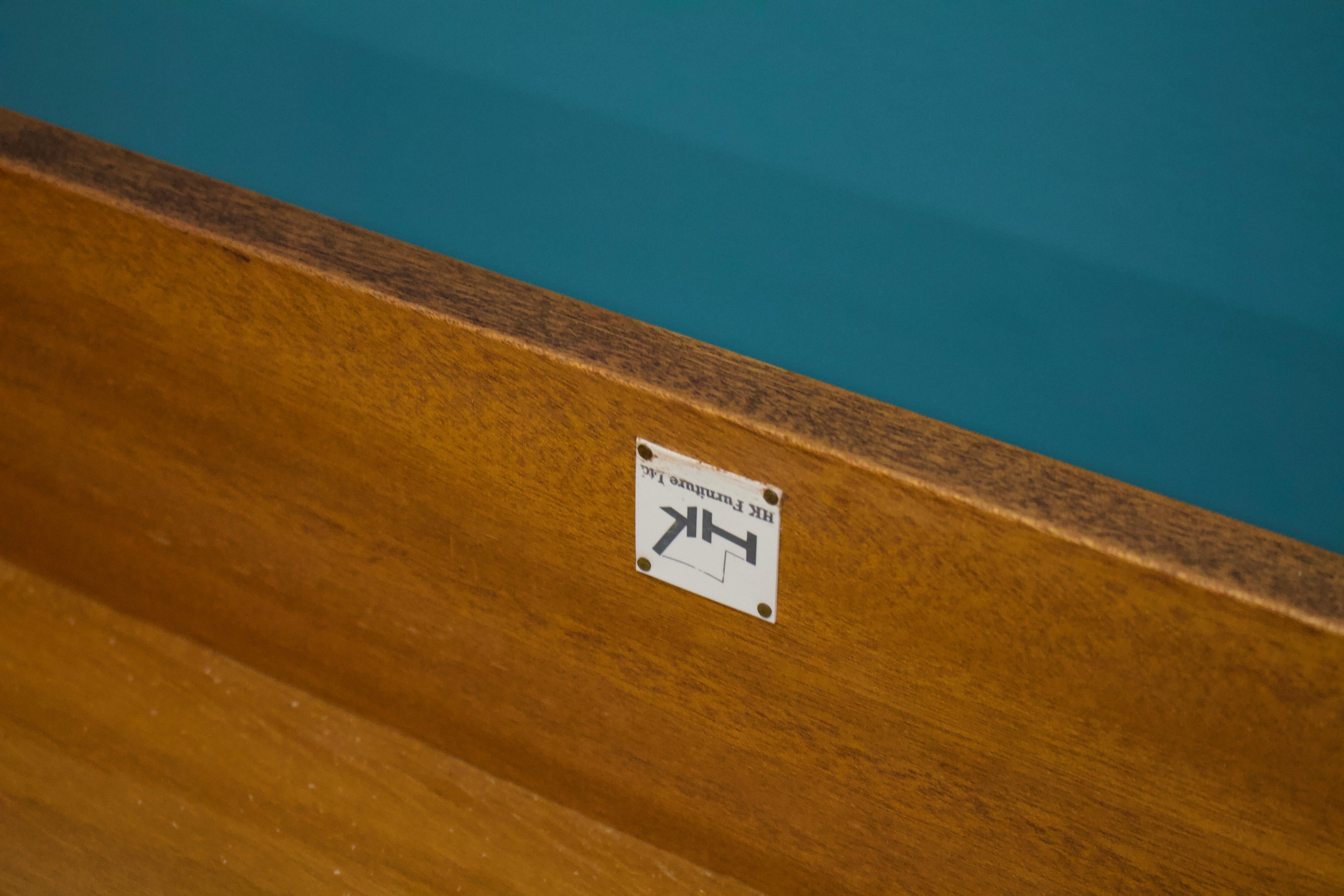 Late Mid Century Rosewood Square Coffee Table by Howard Keith for Heals, 1970s 5
