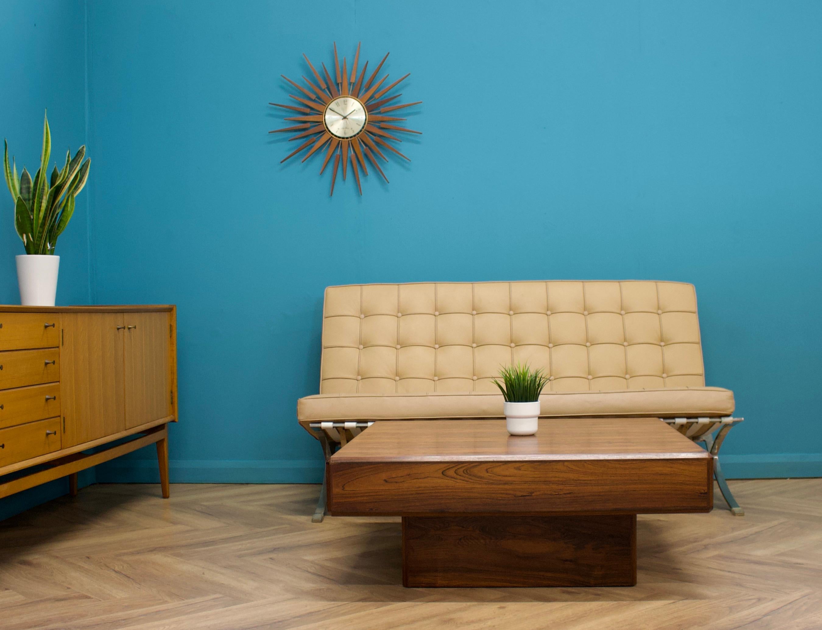 A late mid century rosewood coffee table, designed by Howard Keith
Retailed through Heals department store - dating from the late 1970s-early 1980s


Featuring a drawer - with the HK label inside 