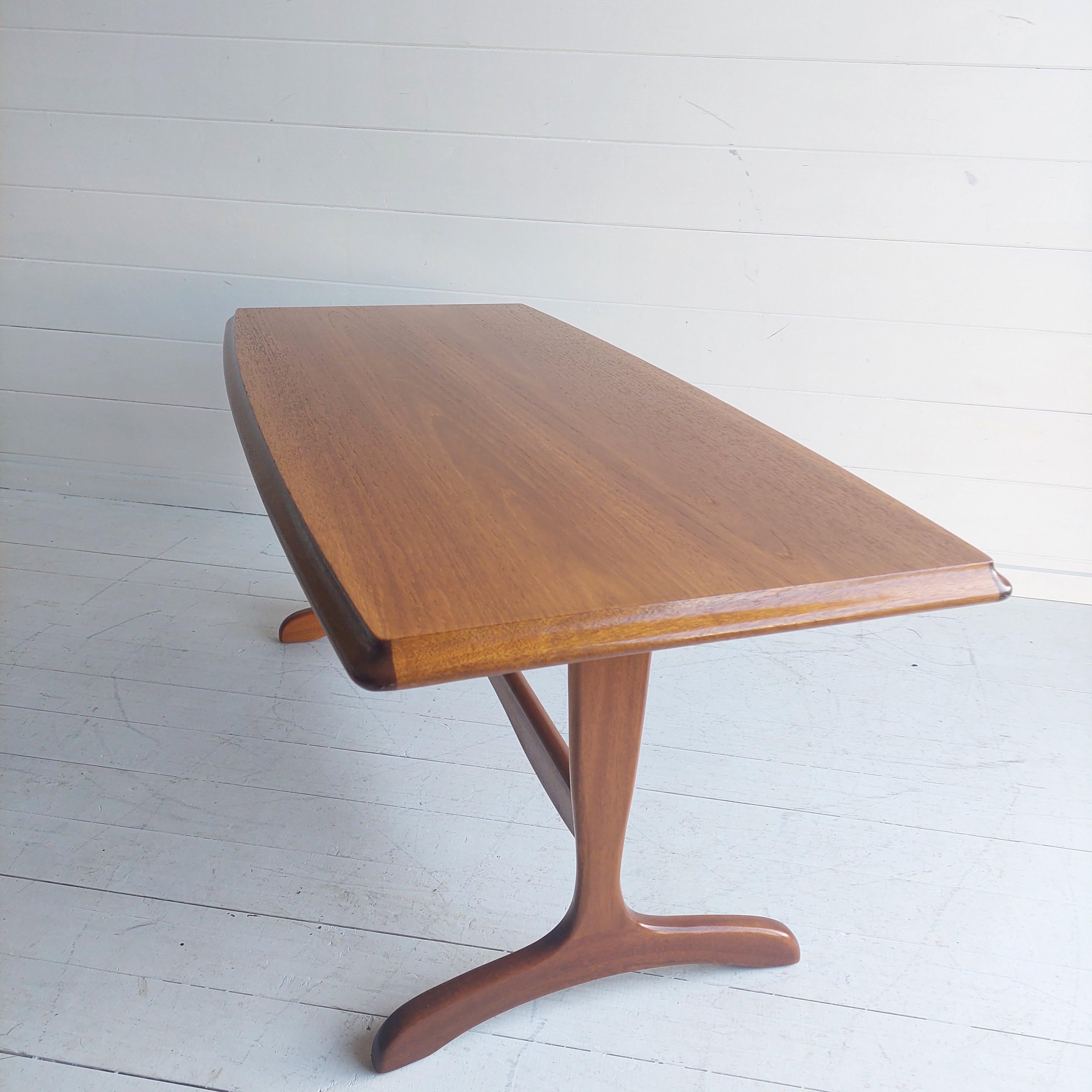 Late Mid Century Teak Coffee Table by Stucliffe Gplan Style, 80s For Sale 5