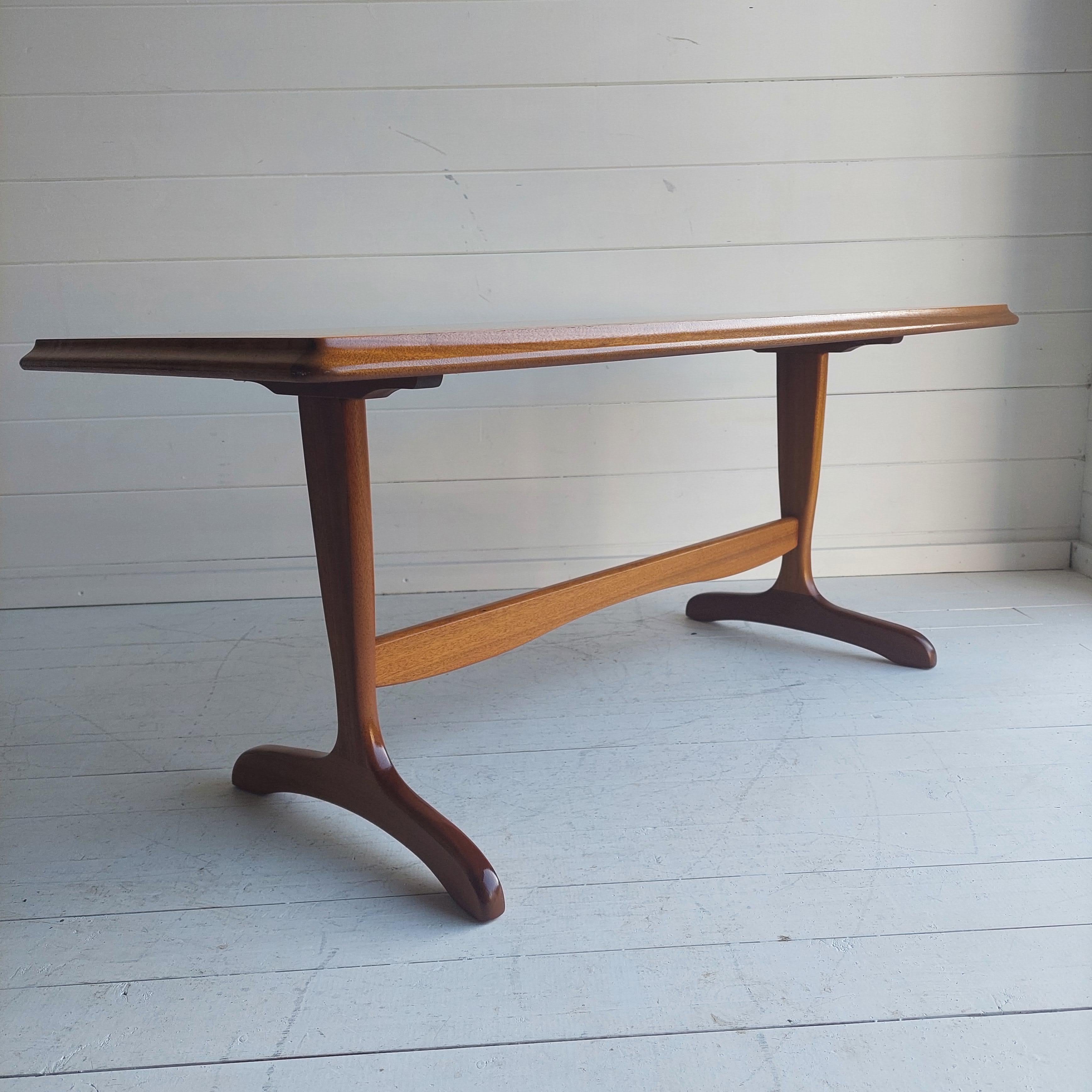 Mid-Century Modern Late Mid Century Teak Coffee Table by Stucliffe Gplan Style, 80s For Sale