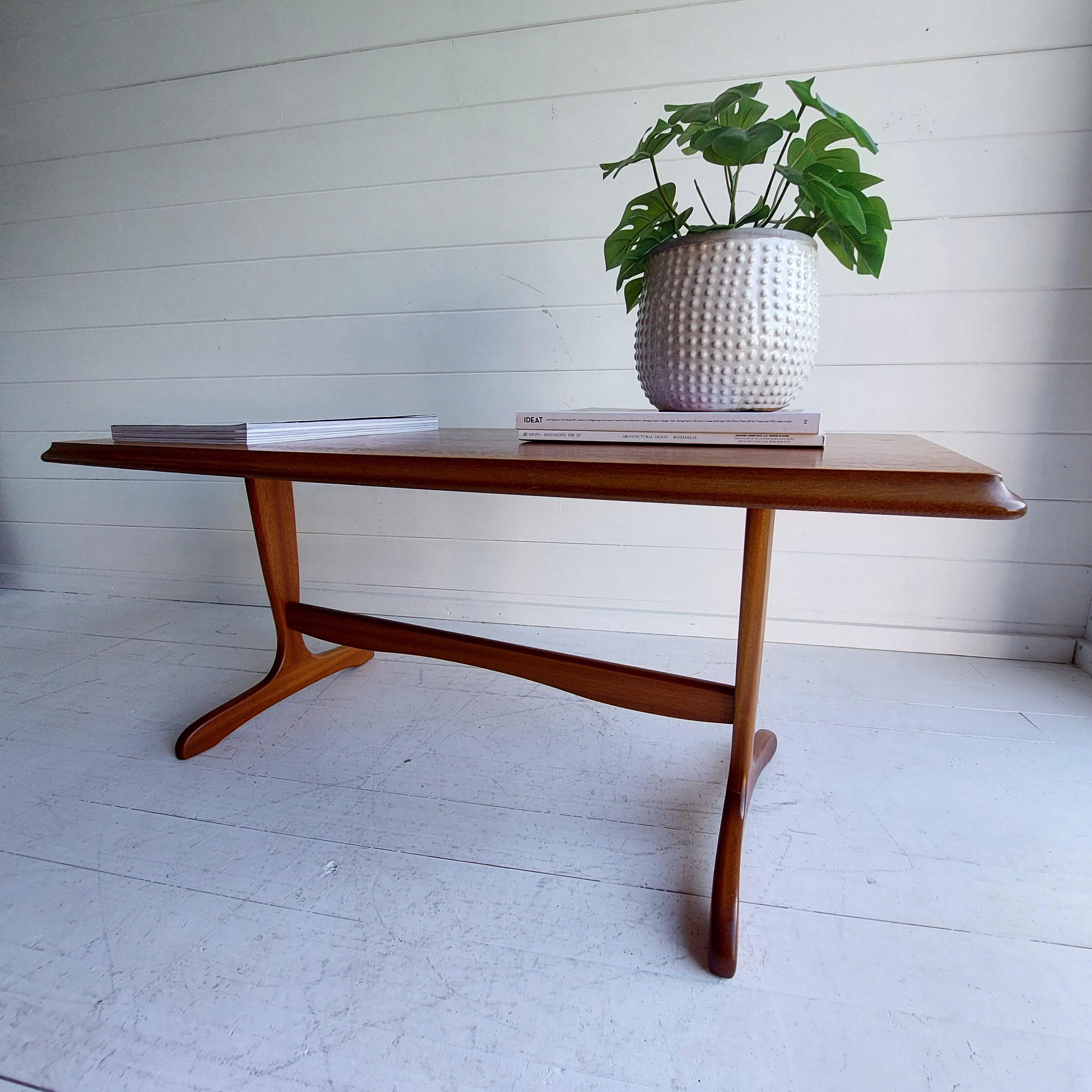 British Late Mid Century Teak Coffee Table by Stucliffe Gplan Style, 80s For Sale