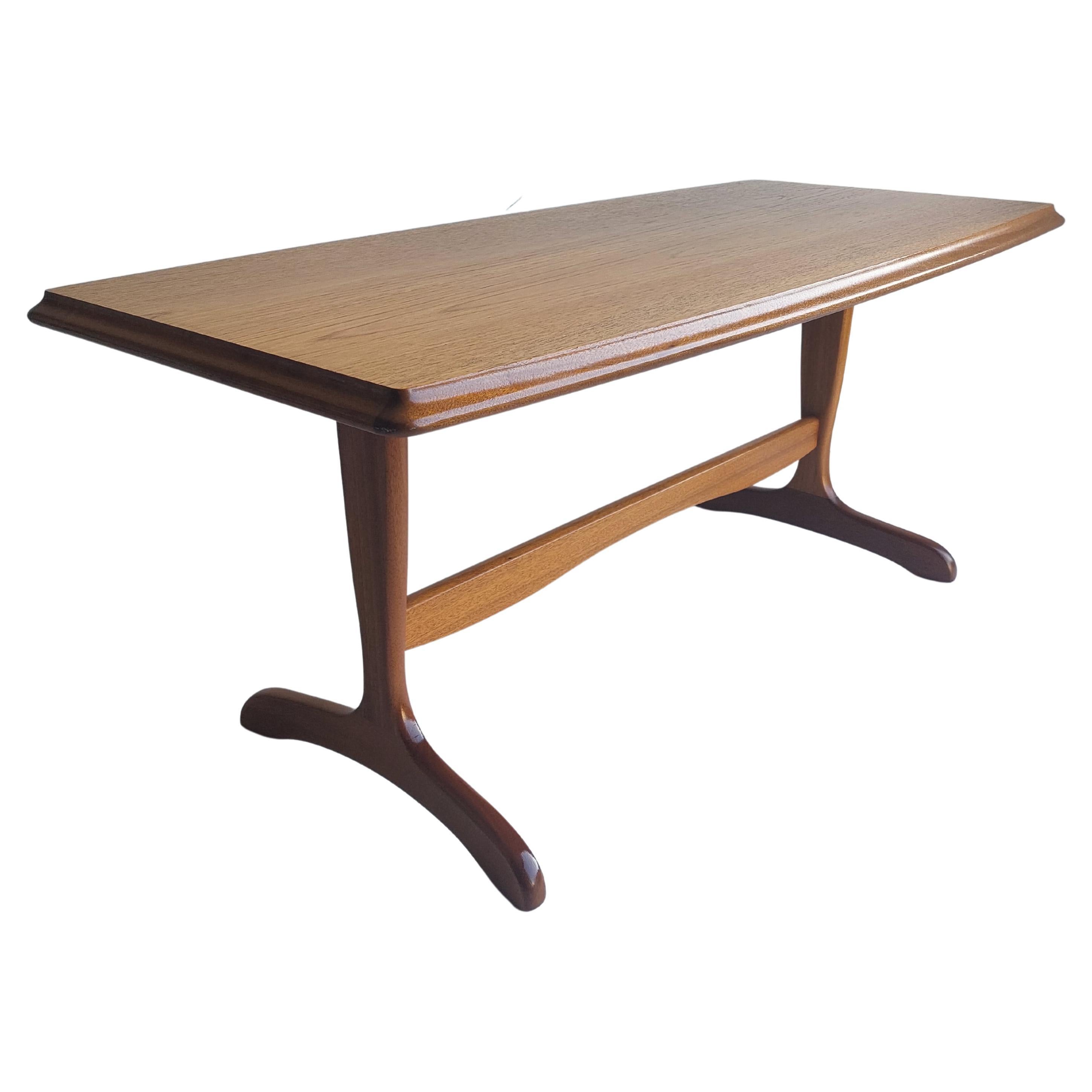 Late Mid Century Teak Coffee Table by Stucliffe Gplan Style, 80s For Sale