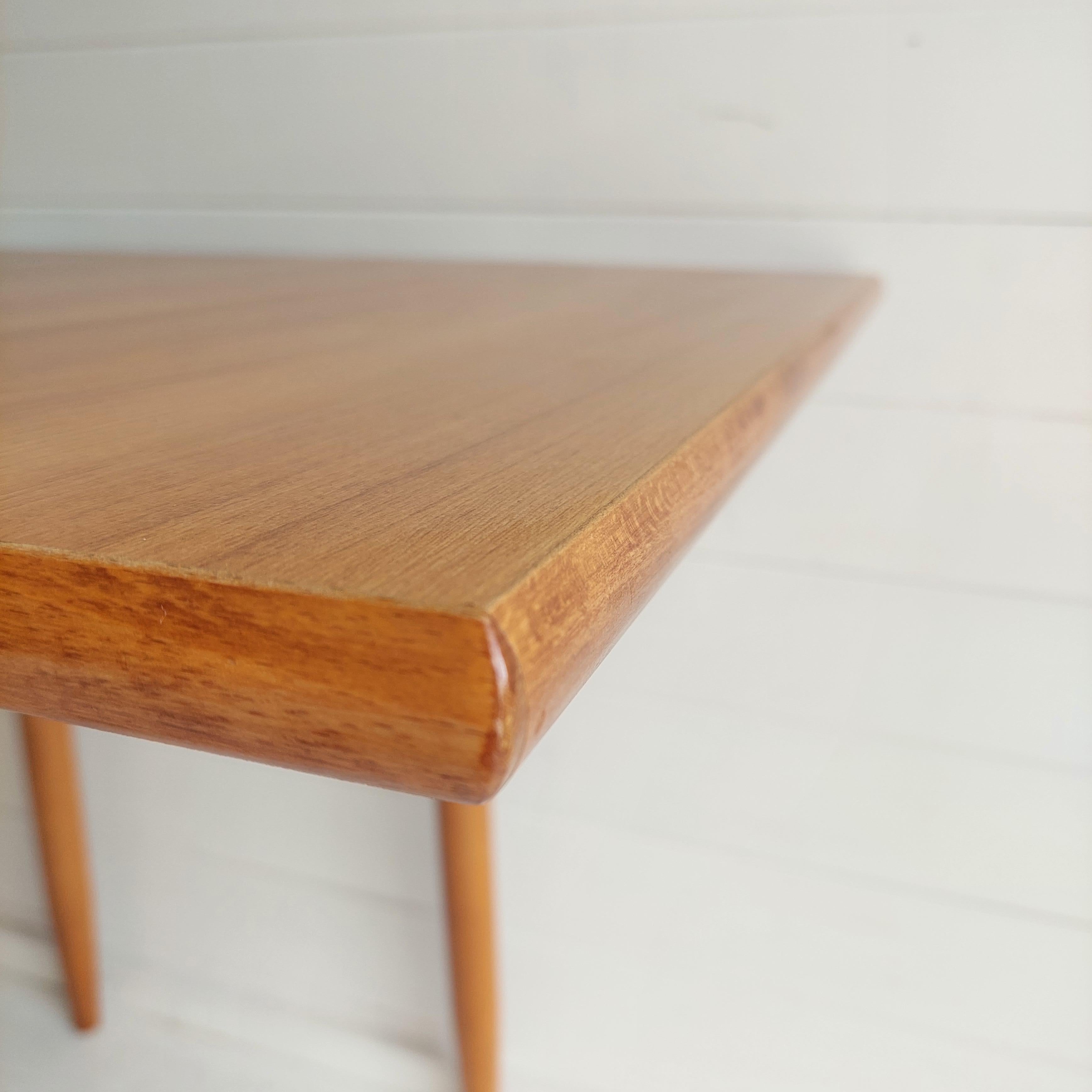 Late Mid-Century Wood Effect Laminate Drop Leaf Kitchen Dining Table 5