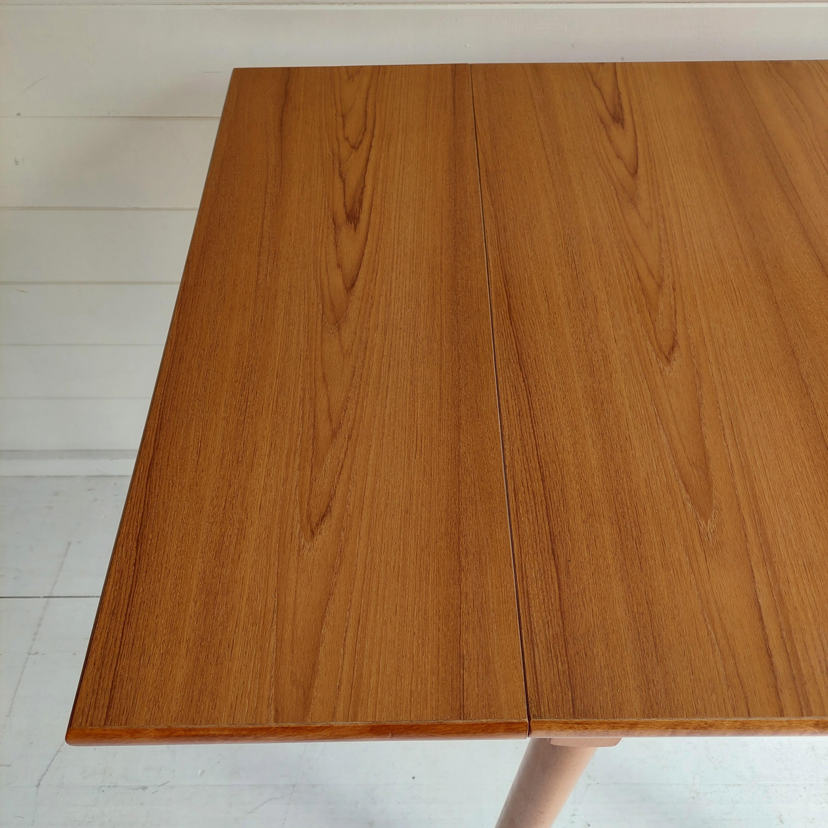 Late Mid-Century Wood Effect Laminate Drop Leaf Kitchen Dining Table 2