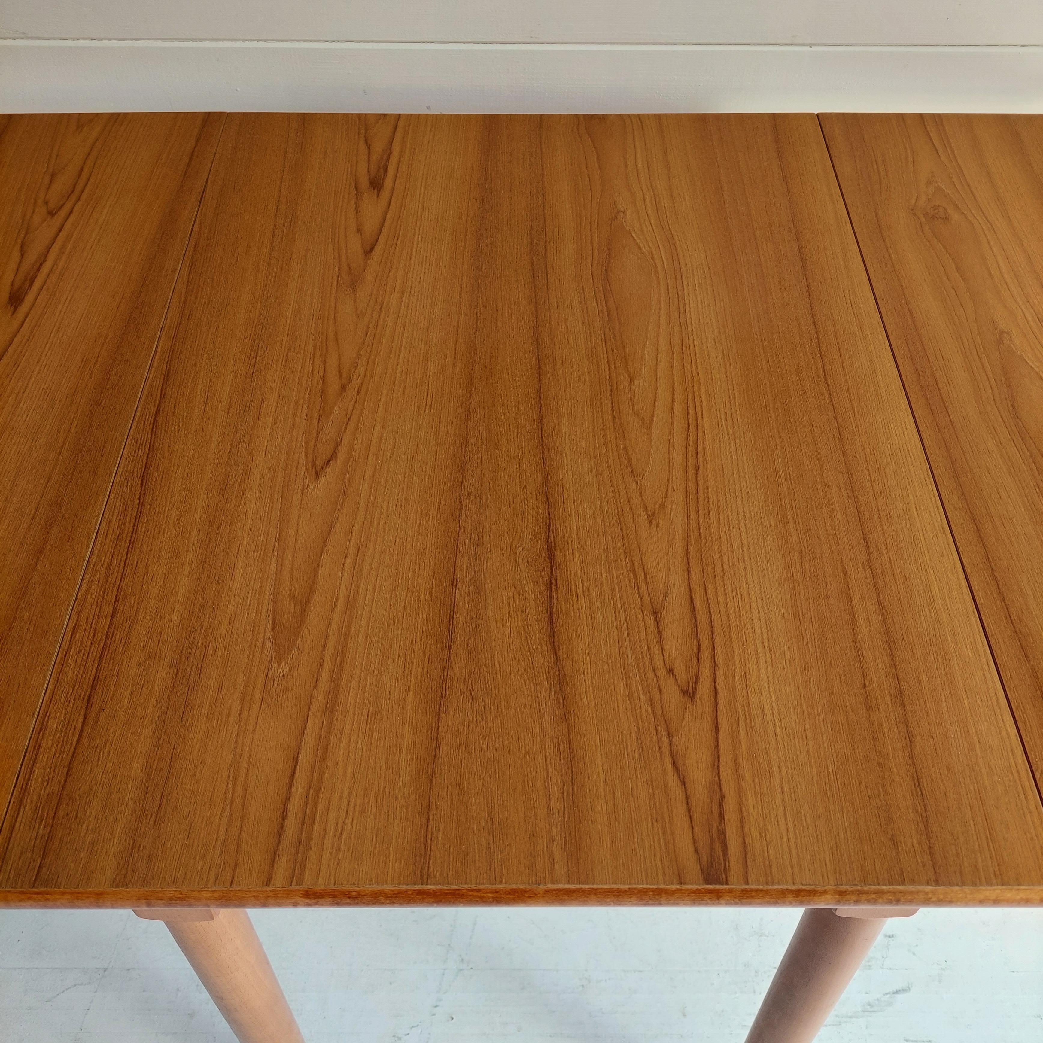 Late Mid-Century Wood Effect Laminate Drop Leaf Kitchen Dining Table 3