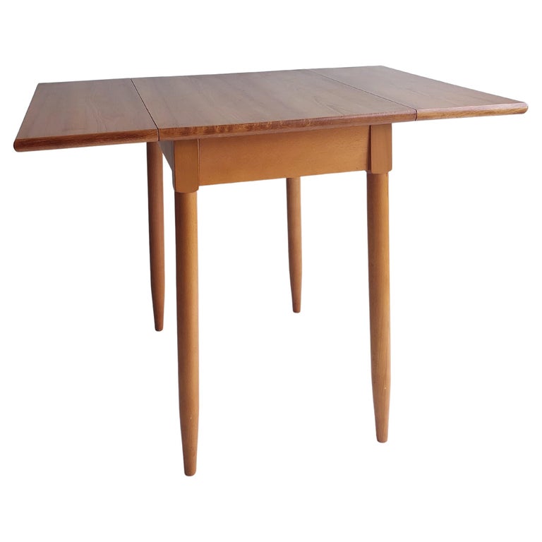 Late Mid-Century Wood Effect Laminate Drop Leaf Kitchen Dining Table ...