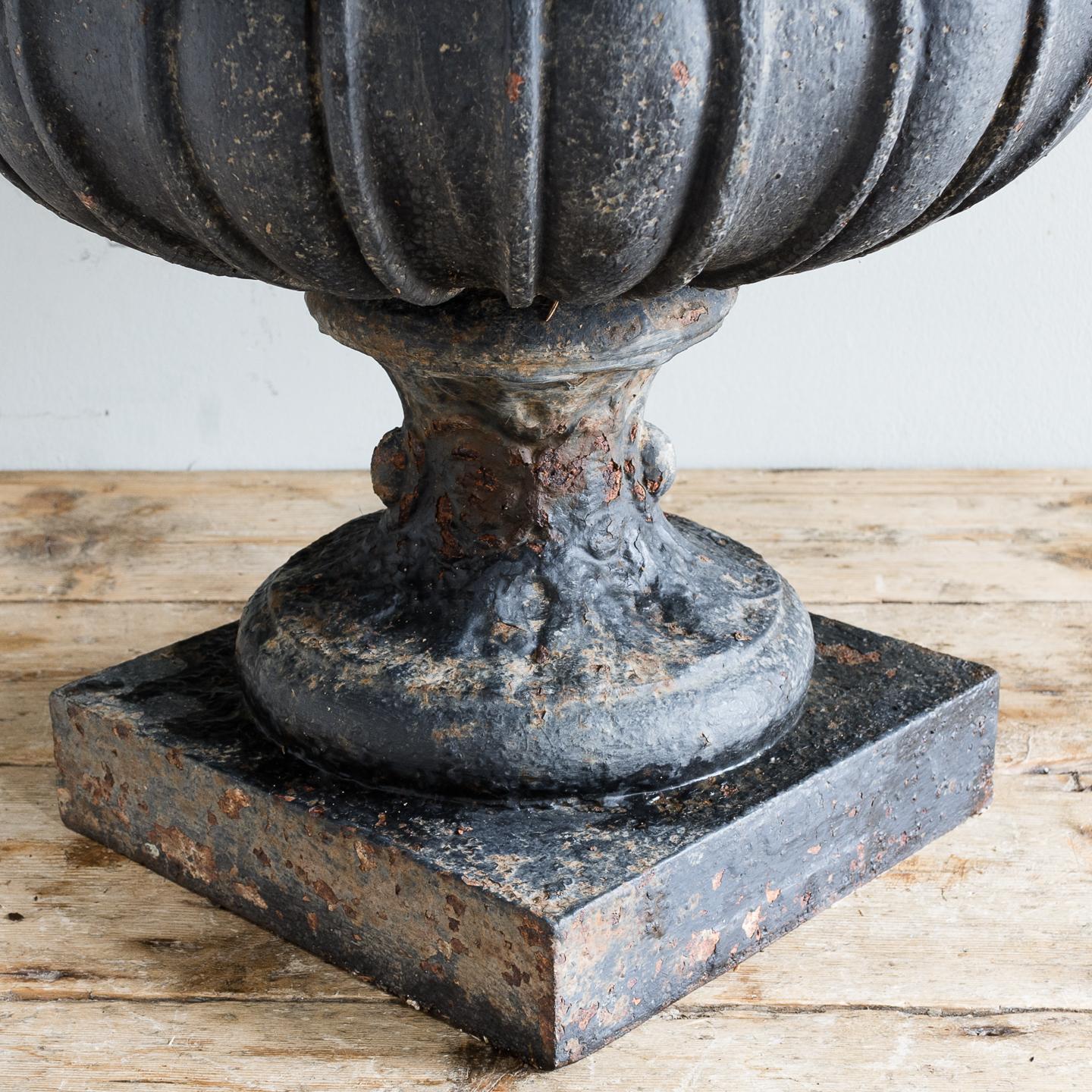 Late 19th Century French Cast Iron Tazza Urn In Good Condition In London, GB