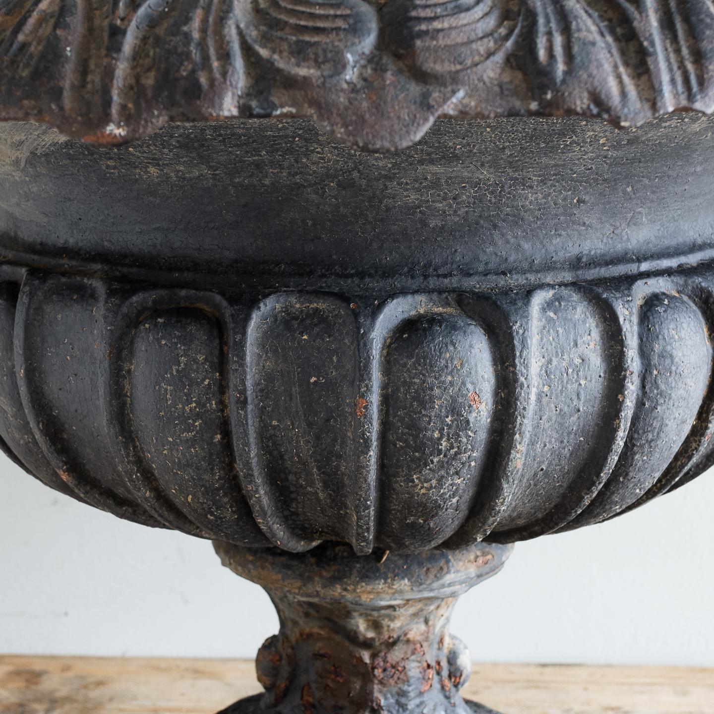 Late 19th Century French Cast Iron Tazza Urn 1