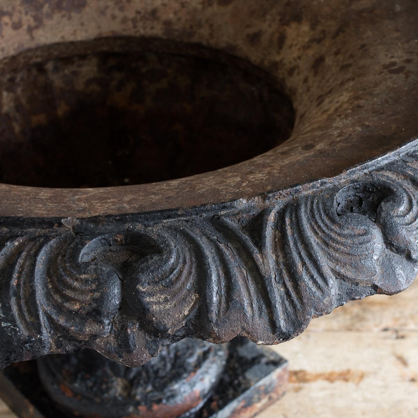 Late 19th Century French Cast Iron Tazza Urn 4