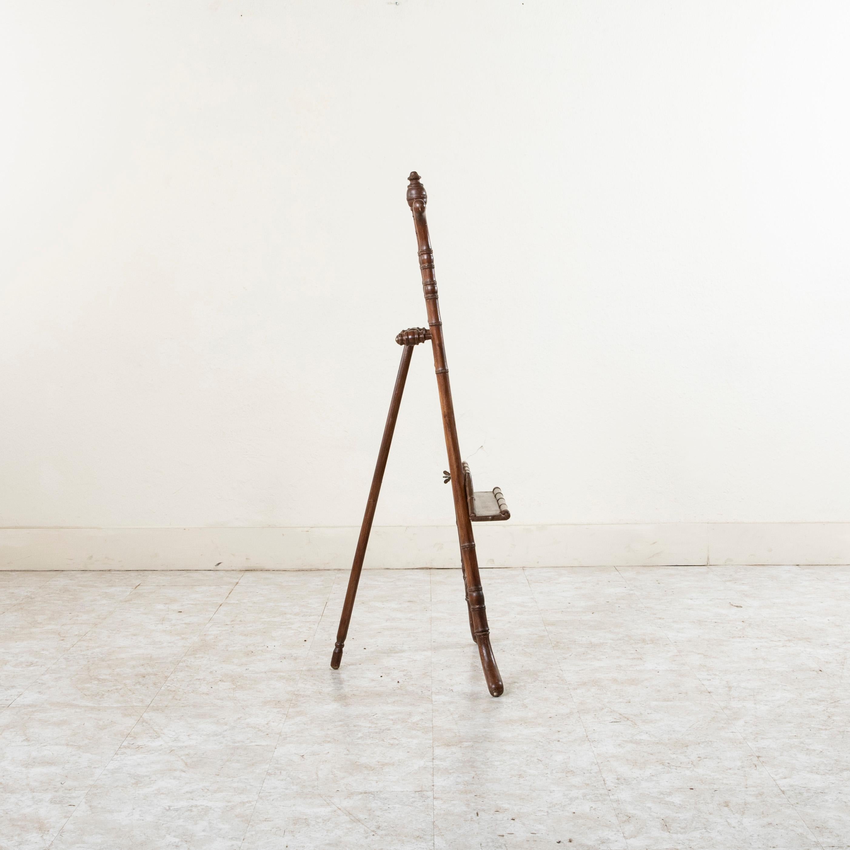 Late Nineteenth Century French Faux Bamboo Easel For Sale 1