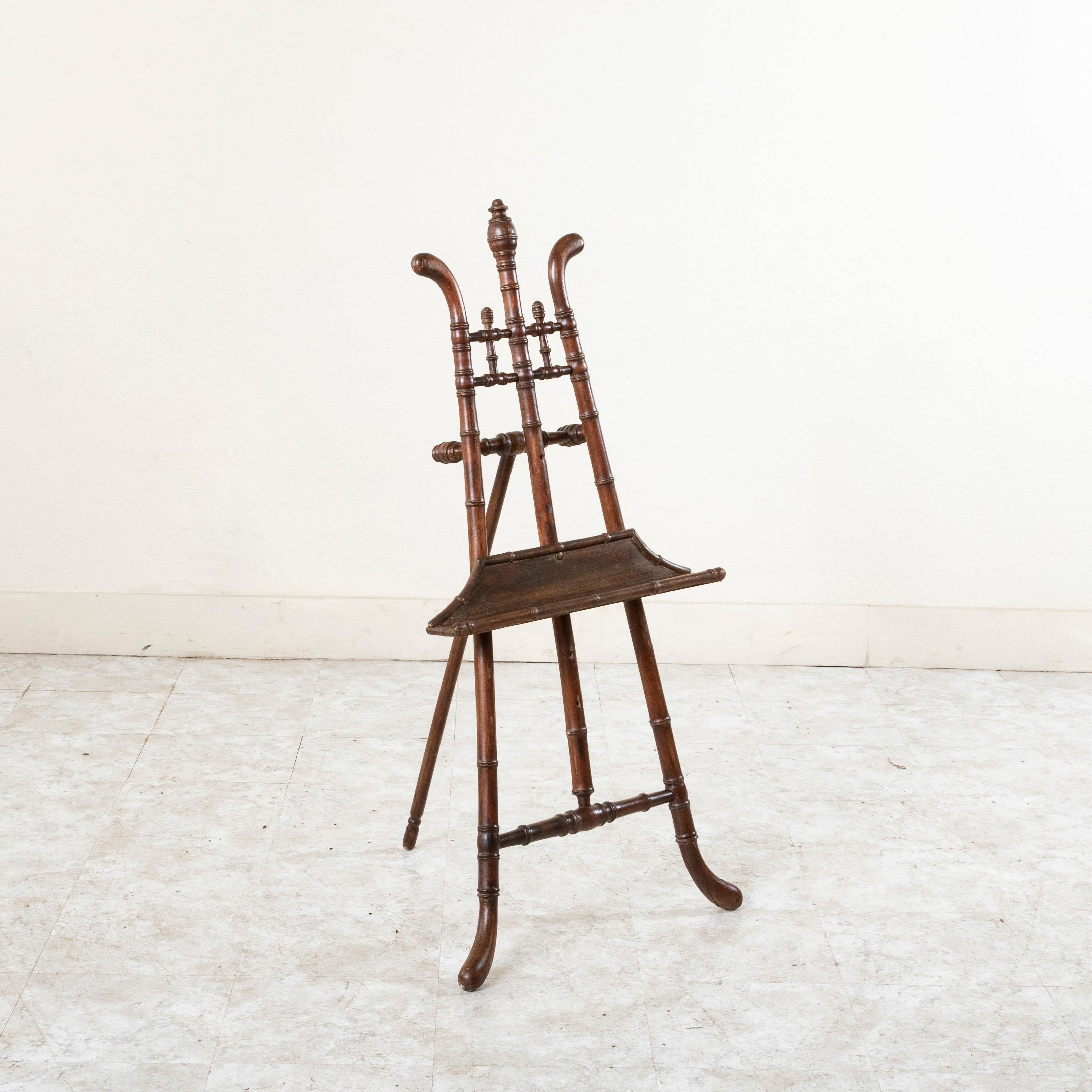 Late Nineteenth Century French Faux Bamboo Easel For Sale 2