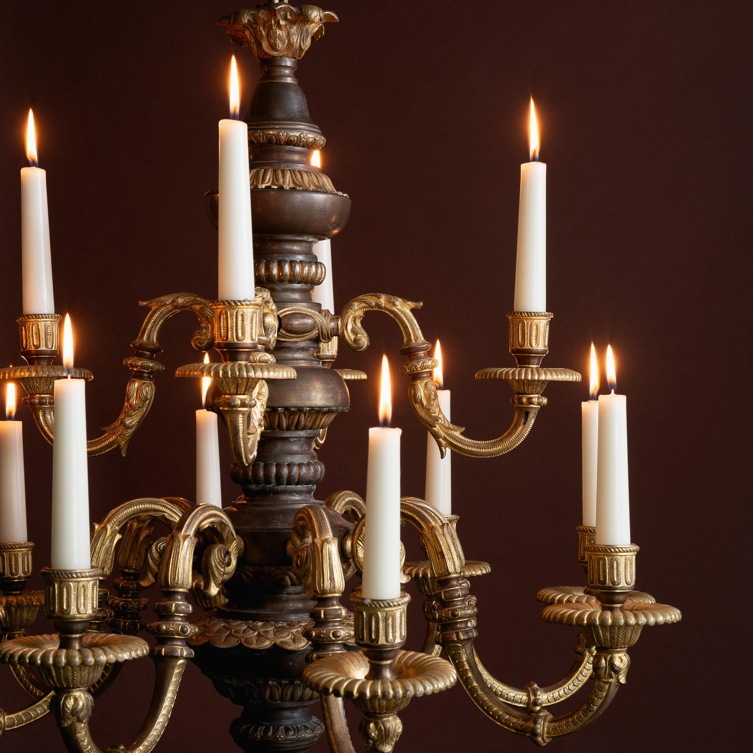 Lustre en bronze doré de la fin du XIXe siècle Bon état - En vente à London, GB