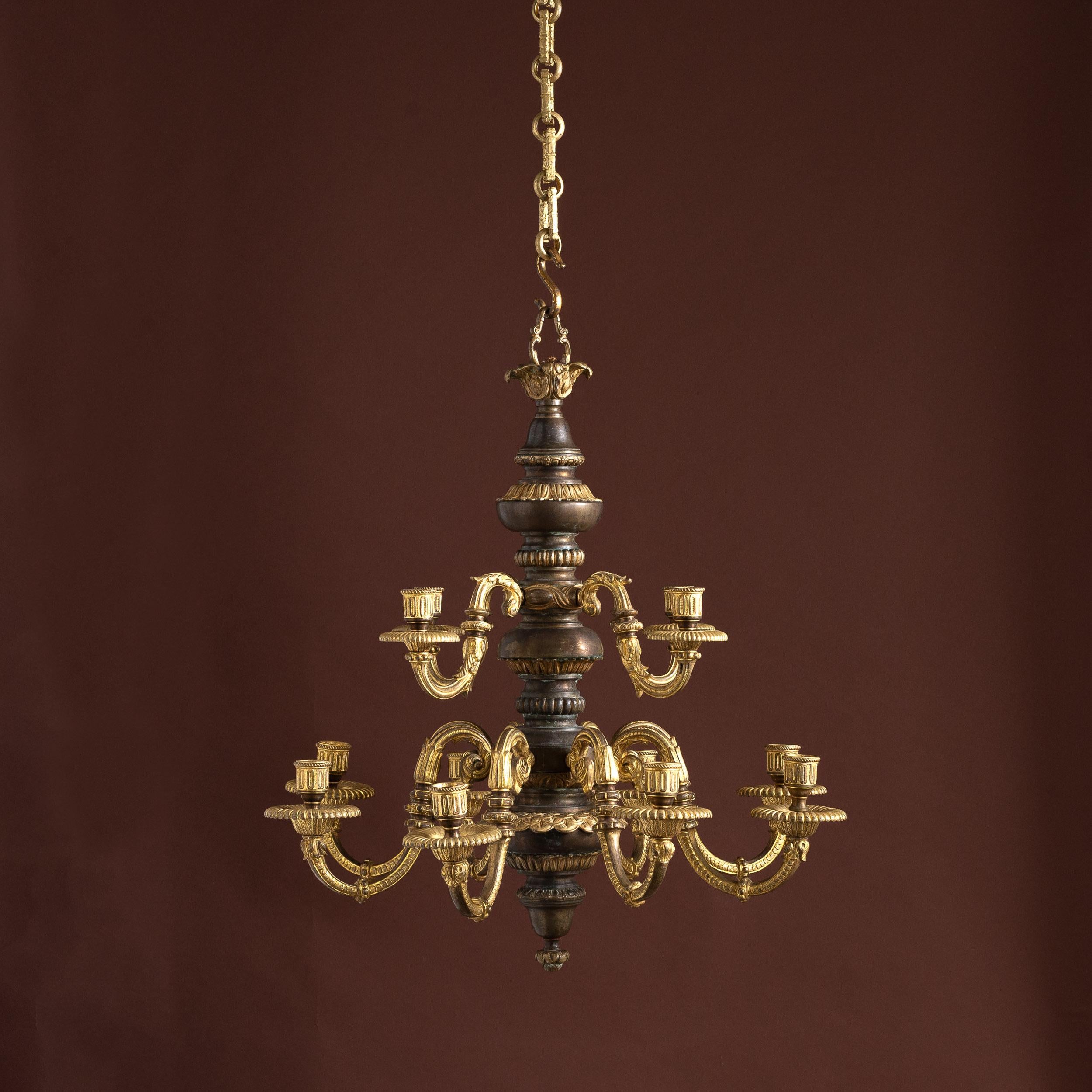 Bronze Lustre en bronze doré de la fin du XIXe siècle en vente