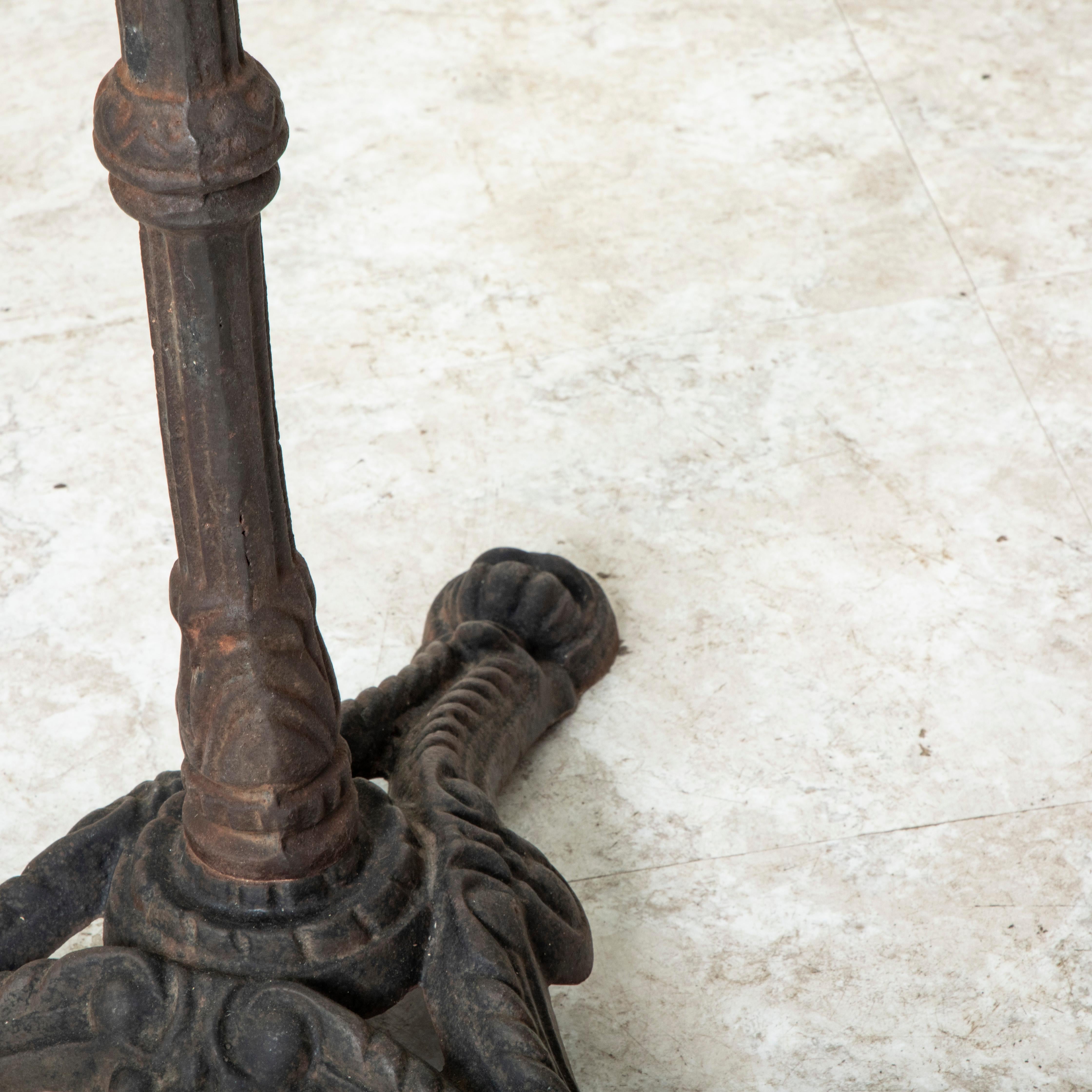 Late Nineteenth Century French Round Iron and Marble Bistro Table or Cafe Table 8