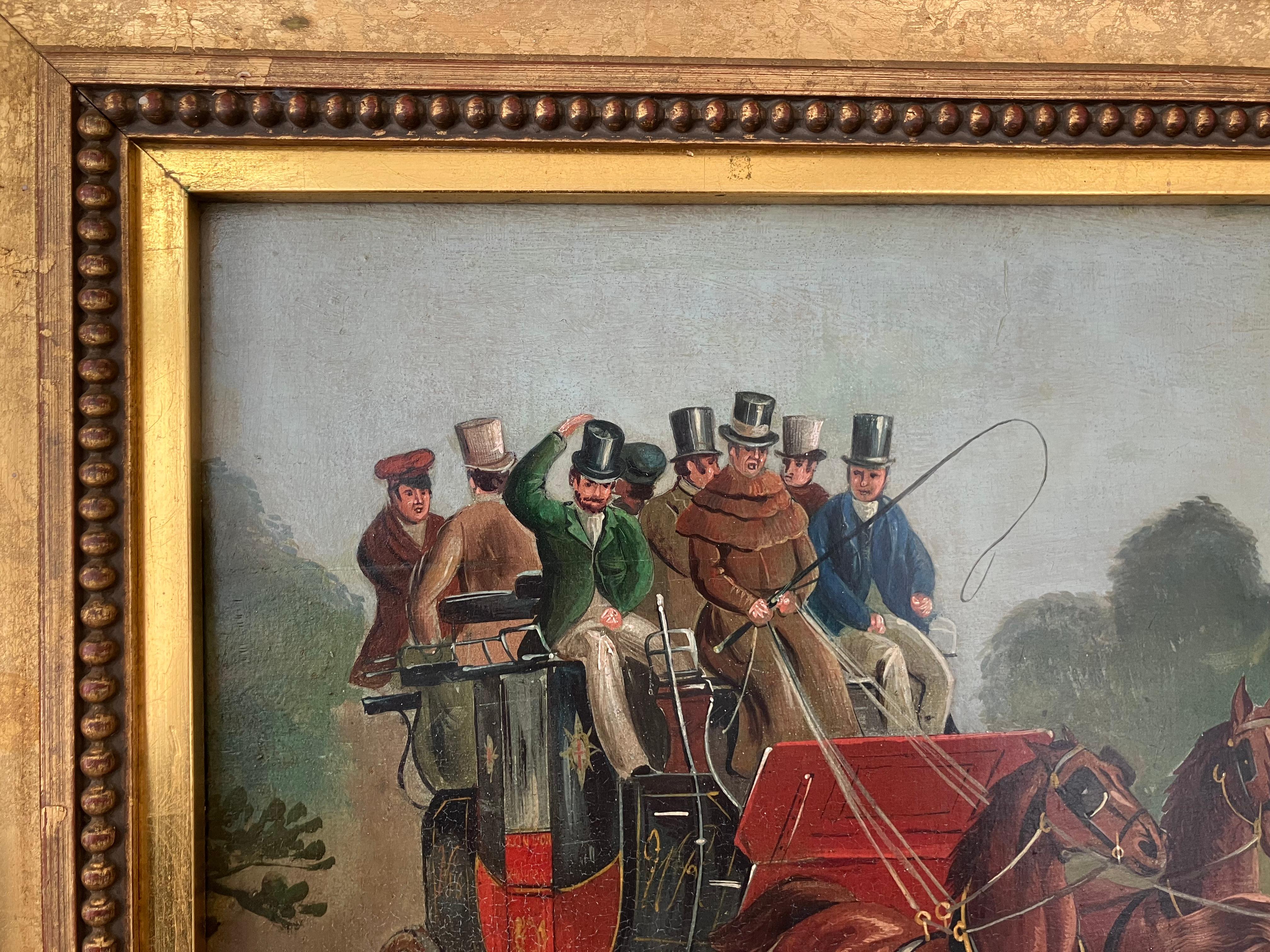 Ende des neunzehnten, Anfang des Twentieth Jahrhunderts, Gemälde auf Karton von C. Wilson (Britisch Kolonial) im Angebot