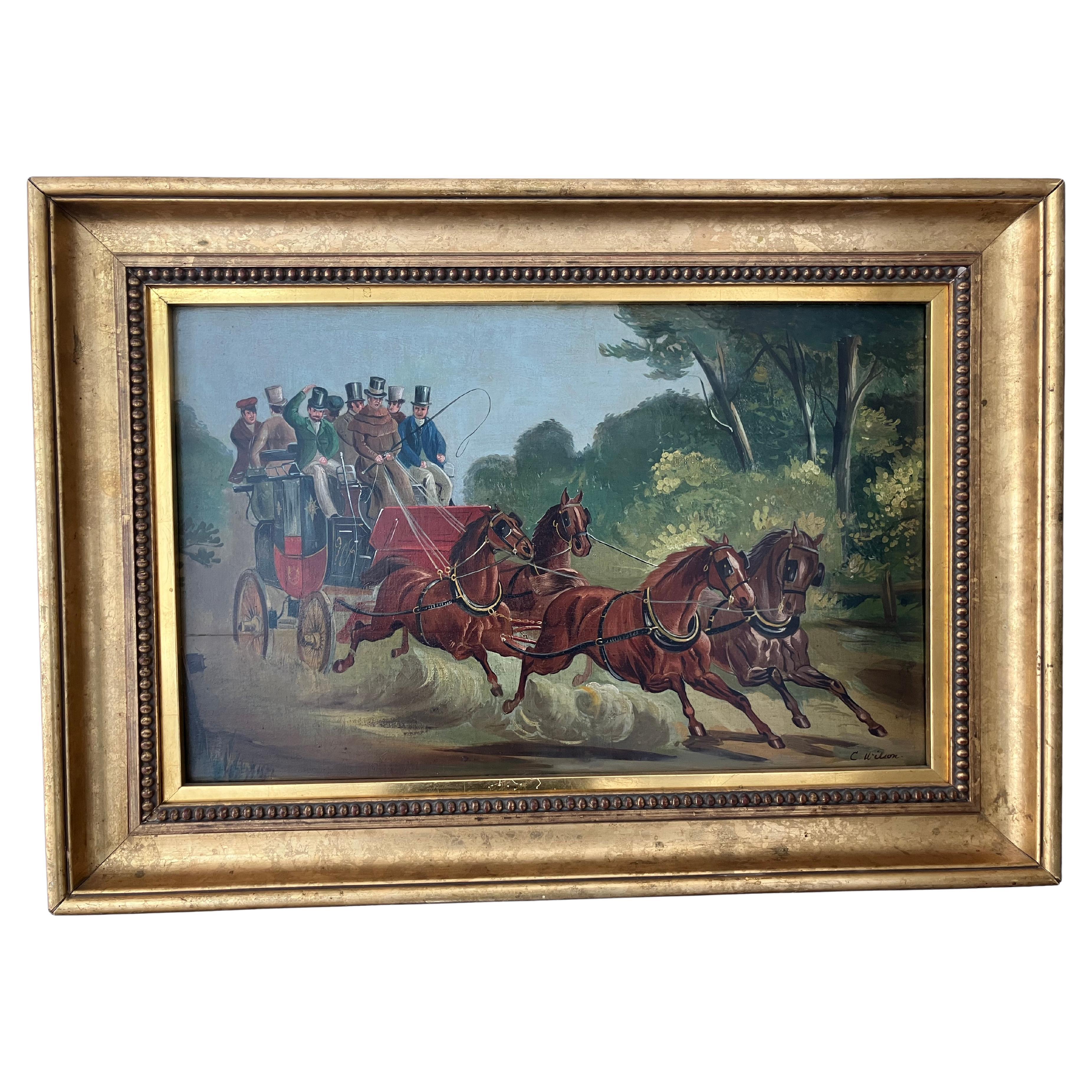 Late Nineteenth Early Twentieth Century painting on board by C. Wilson