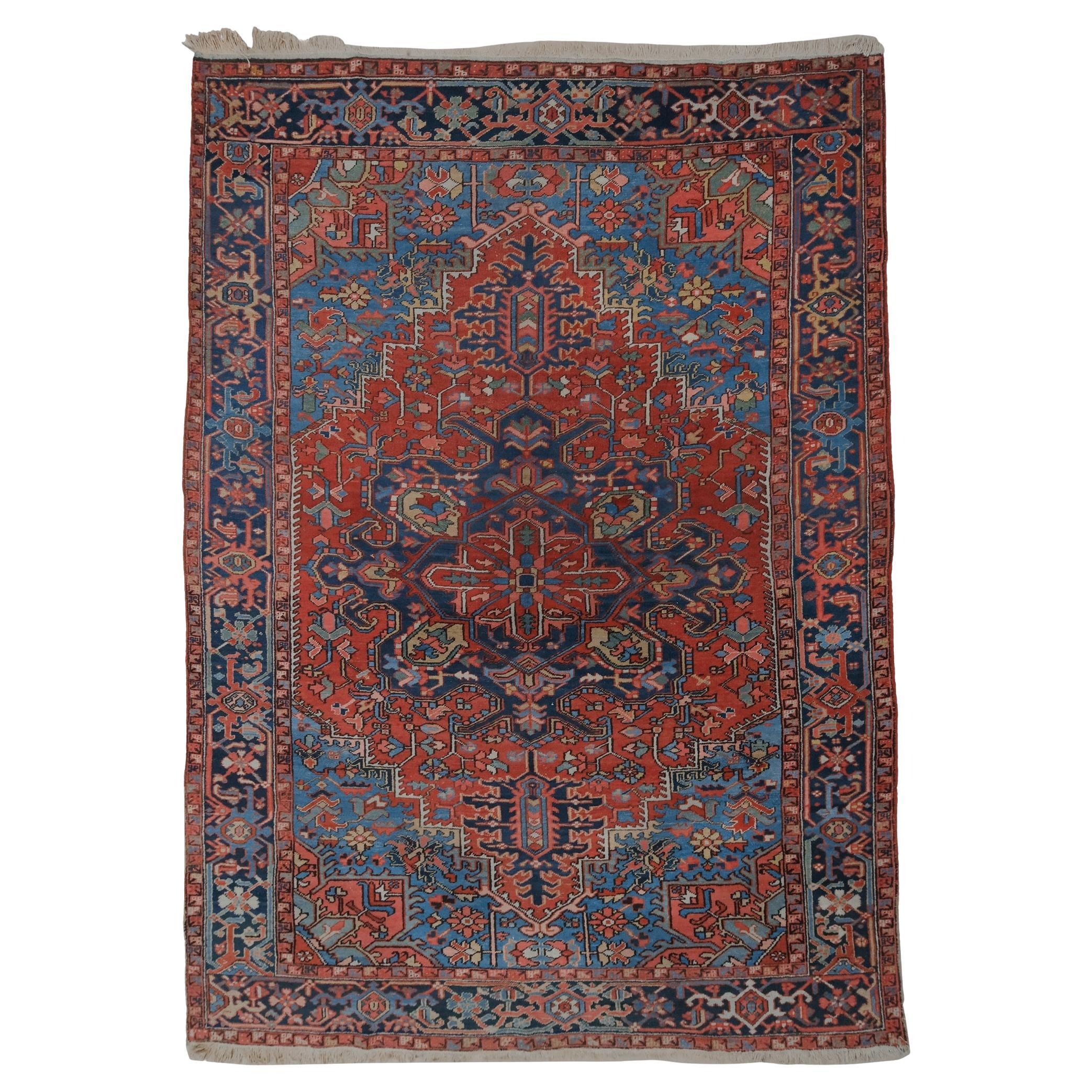 Late of 19th Century Antique Heriz Carpet