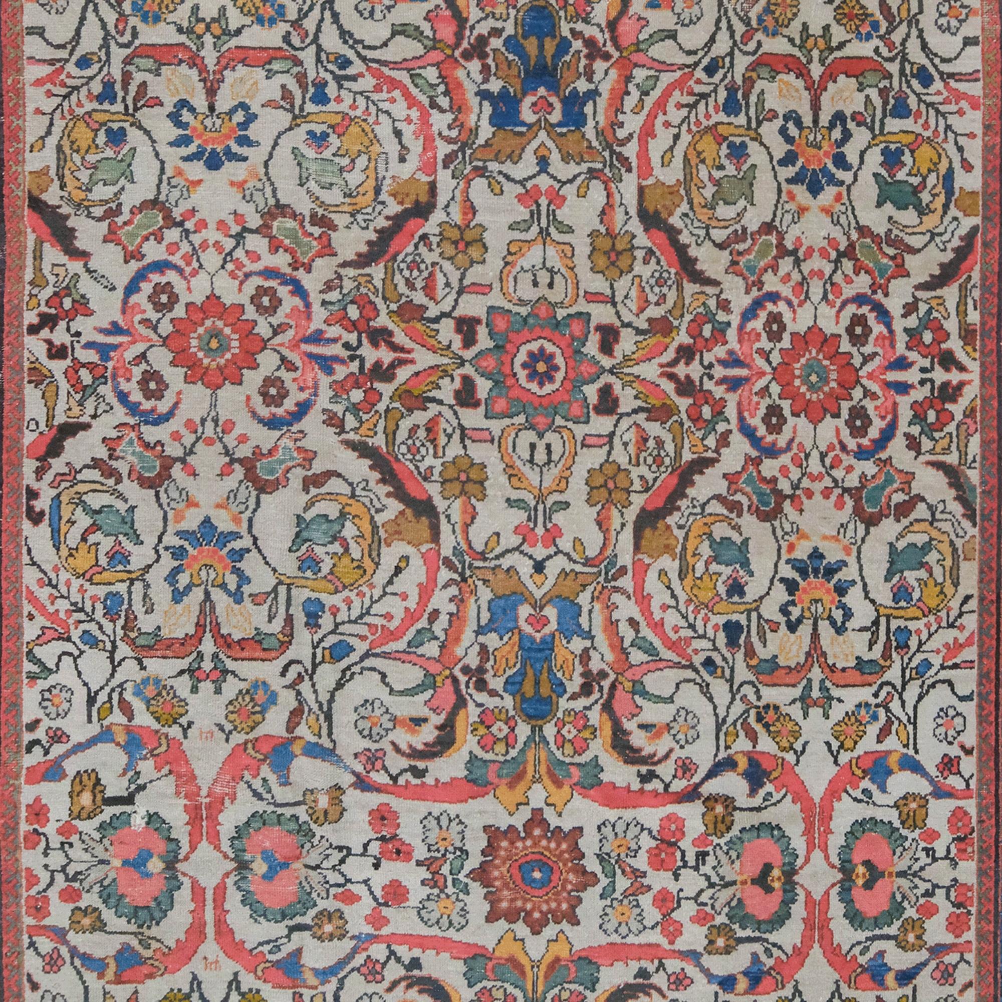 Persian Late of 19th Century Antique Mahal Carpet For Sale