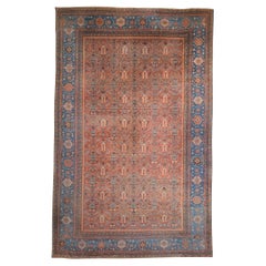 Late of 19th Century Antique Mahal Carpet