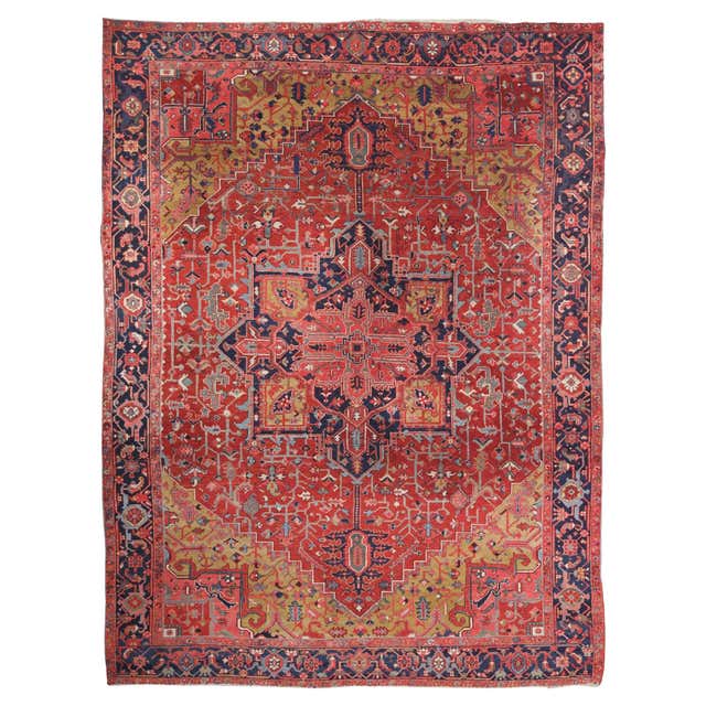 Late of 19th Century Gerrus Design Bidjar Carpet For Sale at 1stDibs