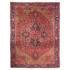 Late of 19th Century Antique Persian Heriz Carpet