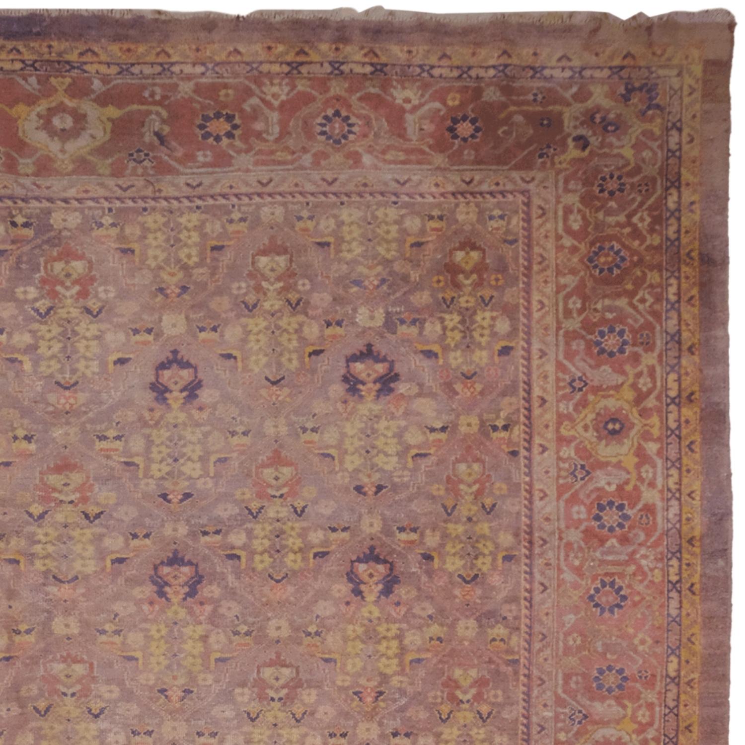 Tissé à la main Fin du 19e siècle Tapis persan ancien Mahal en vente