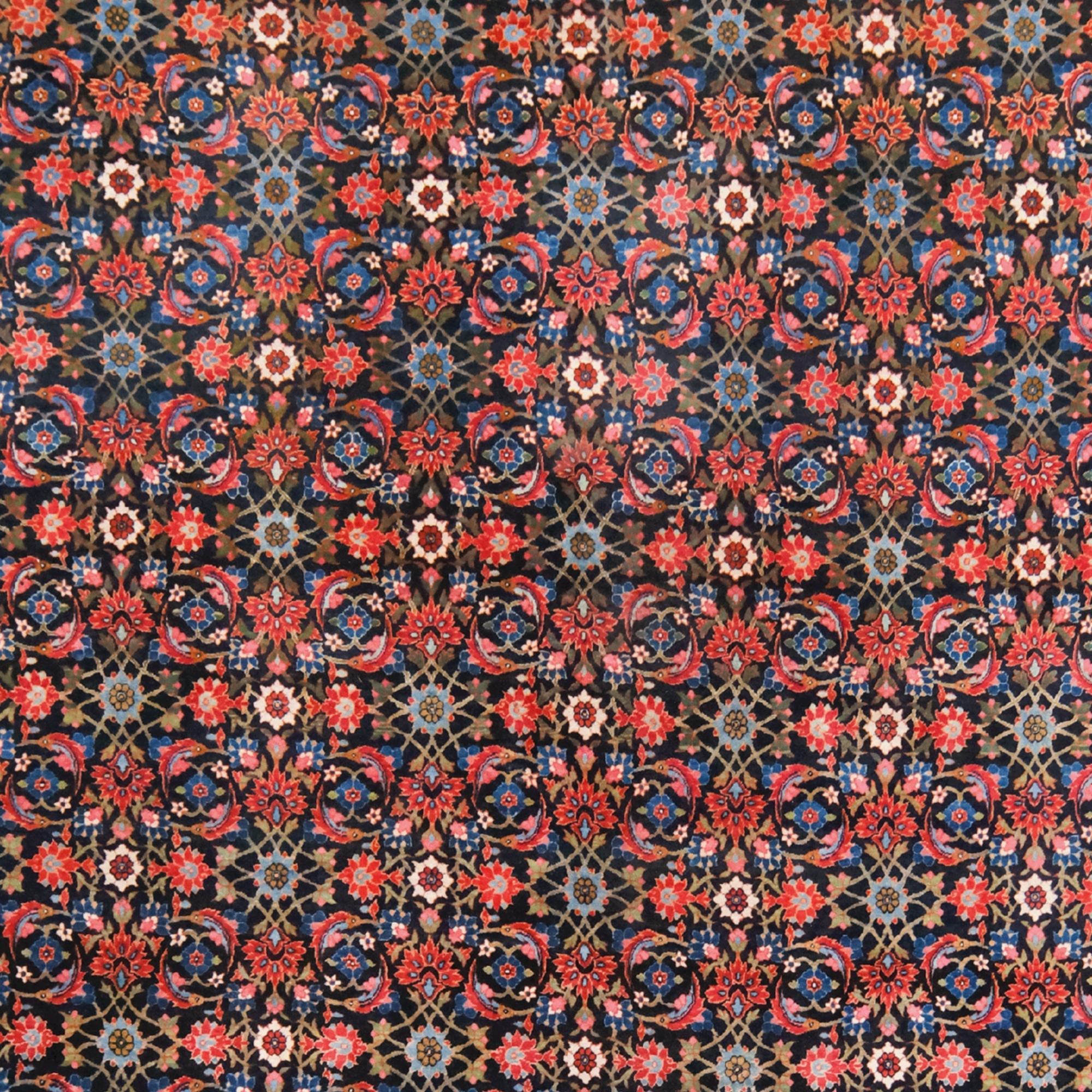 Persian Late of 19th Century Antique Tebriz Carpet For Sale