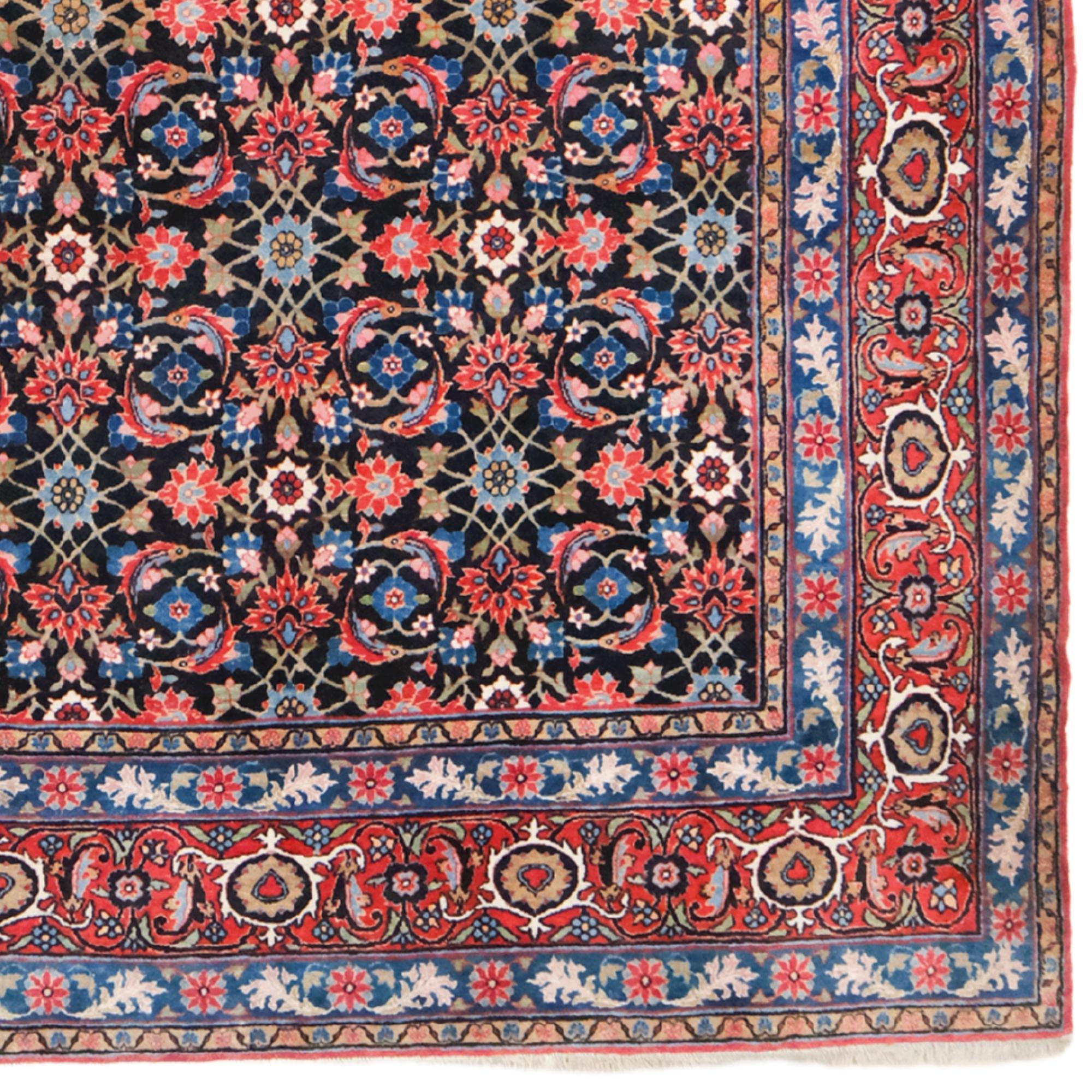 Tappeto Tebriz antico della fine del XIX secolo In condizioni buone in vendita a Sultanahmet, 34