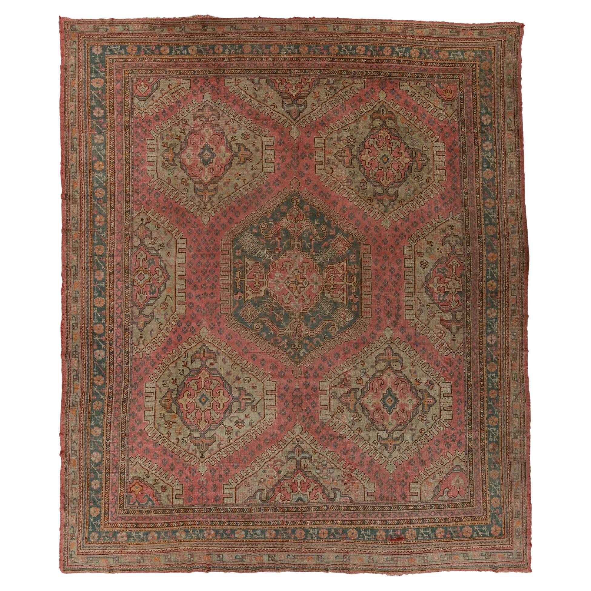 Fin du 19e siècle Tapis ancien d'Ushak