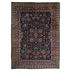 Late of 19th Century Antique Yezd Carpet
