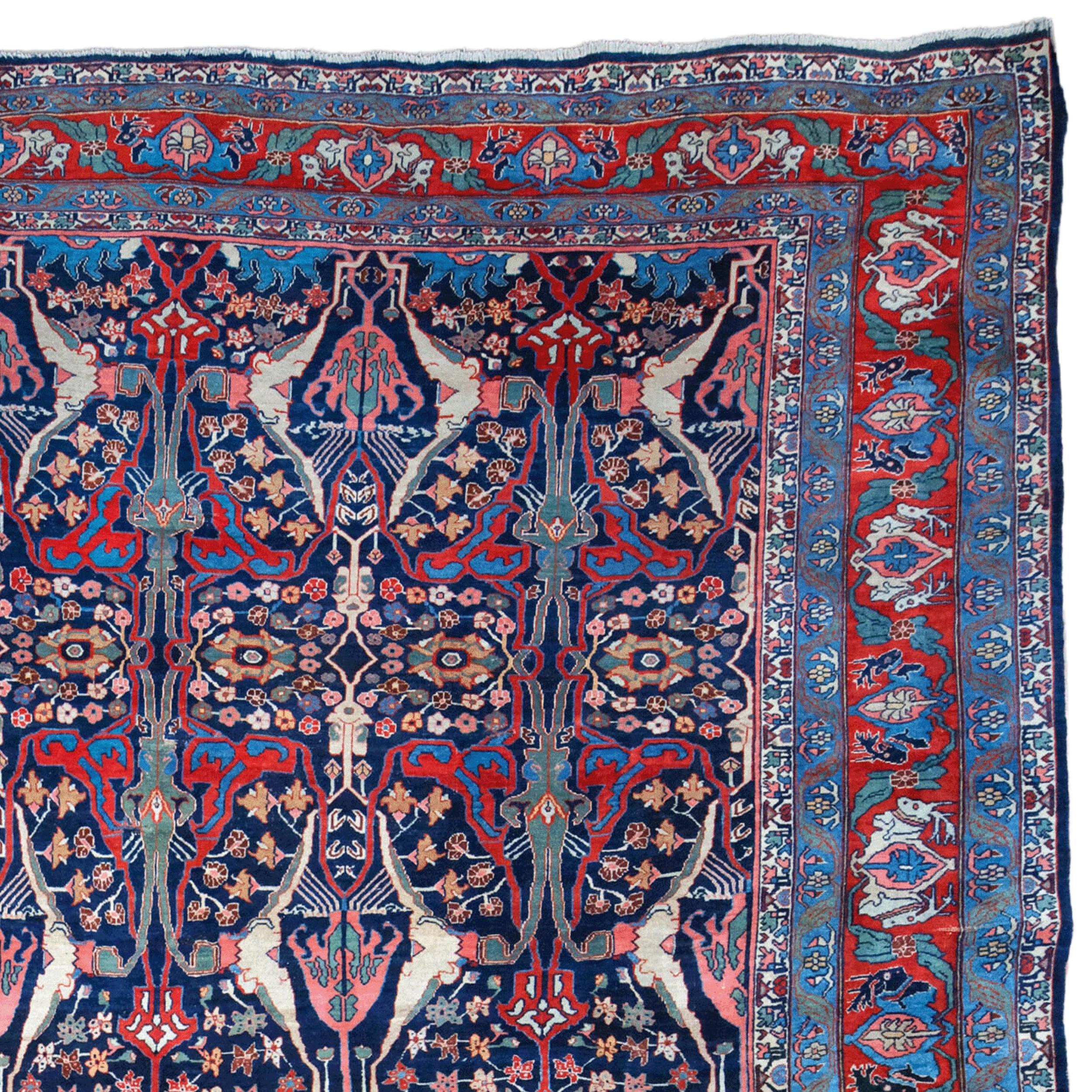 Bidjar-Teppich im Gerrus-Design des späten 19. Jahrhunderts im Zustand „Gut“ im Angebot in Sultanahmet, 34