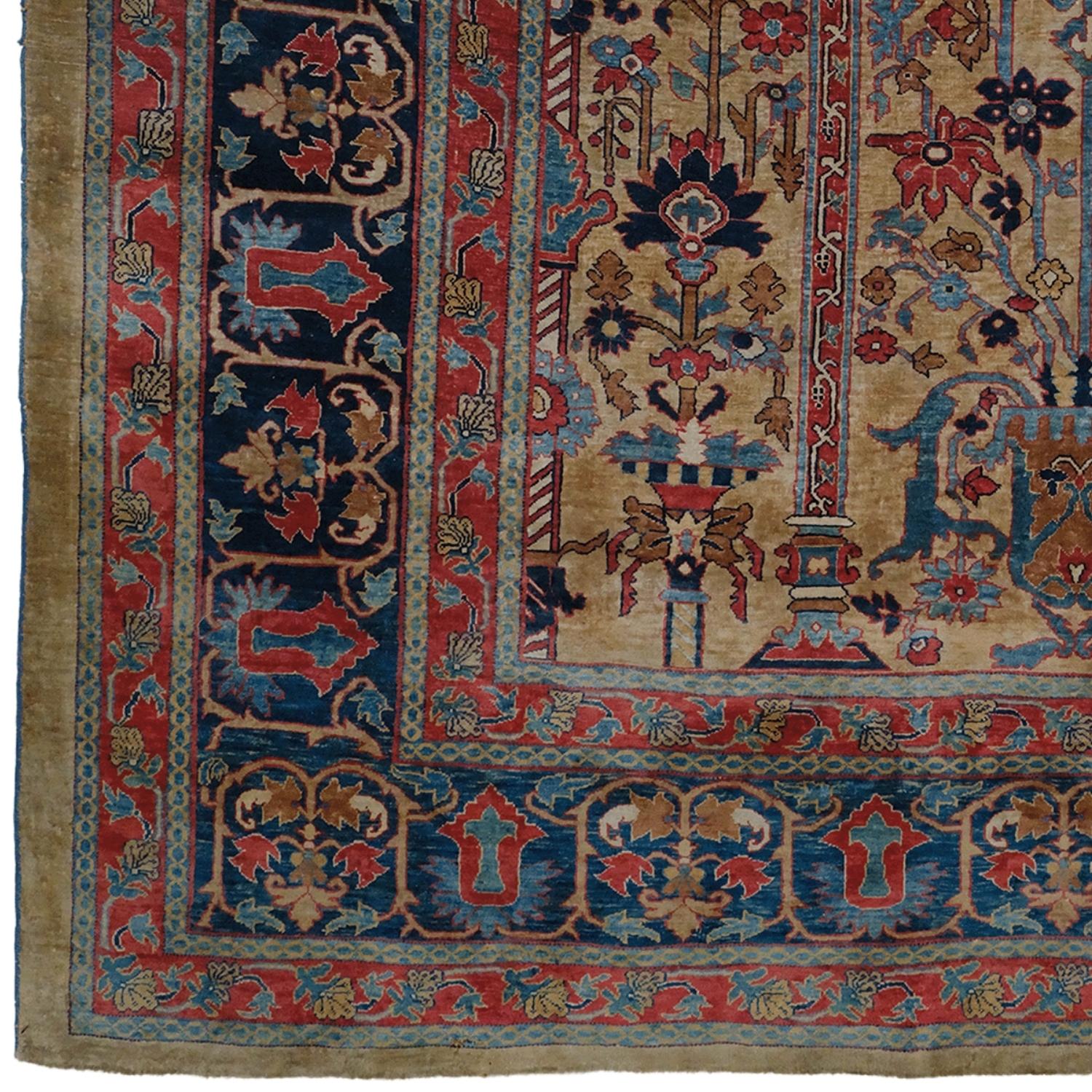 Antique Silk Heriz Carpet from the Late 19th Century

This magnificent antique Heriz rug dates from the late 19th century and is distinguished by its rare silk material. This carpet, carefully woven in the Heriz region in northwestern Iran, has a