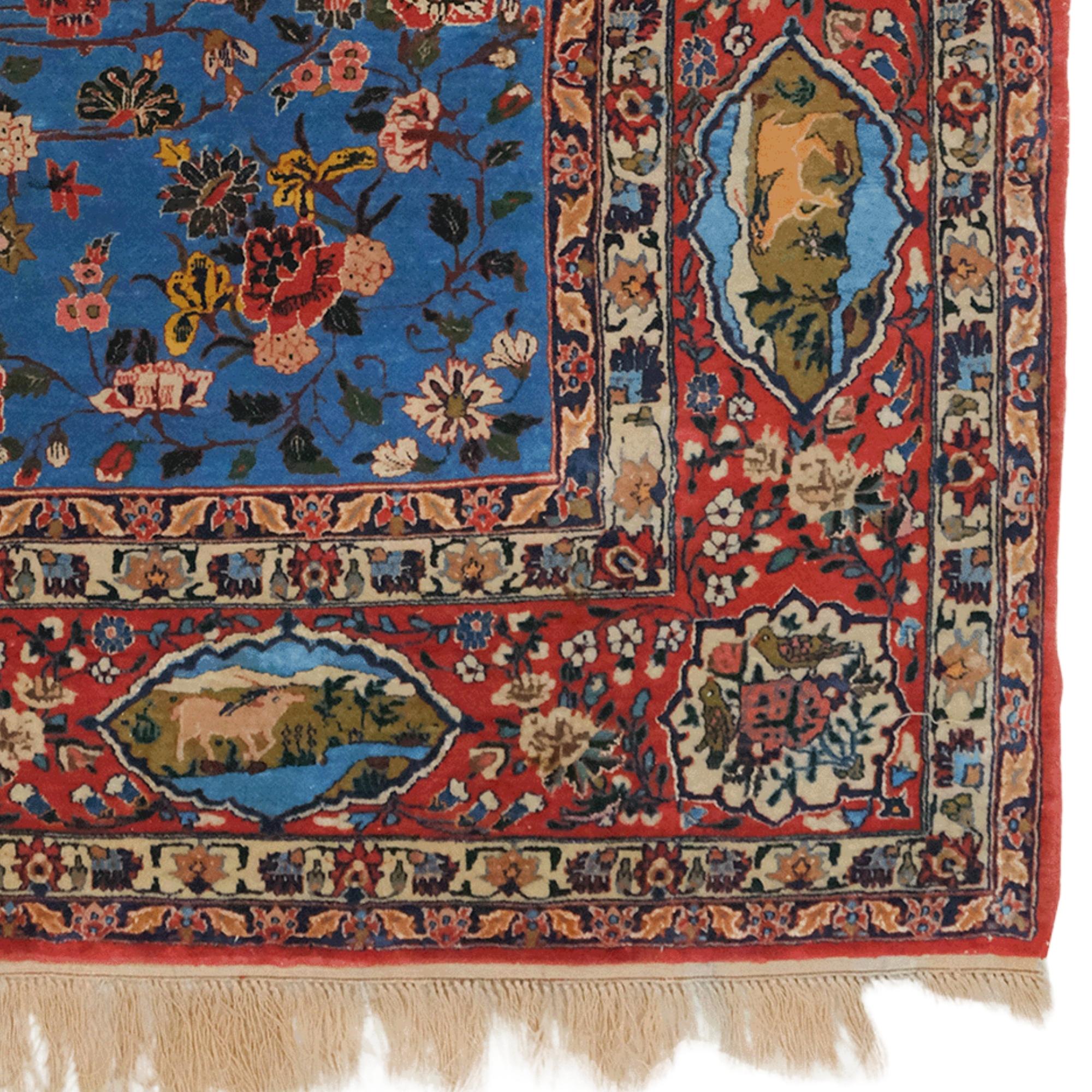 Tappeto Isfahan persiano della fine del XIX secolo In condizioni buone in vendita a Sultanahmet, 34