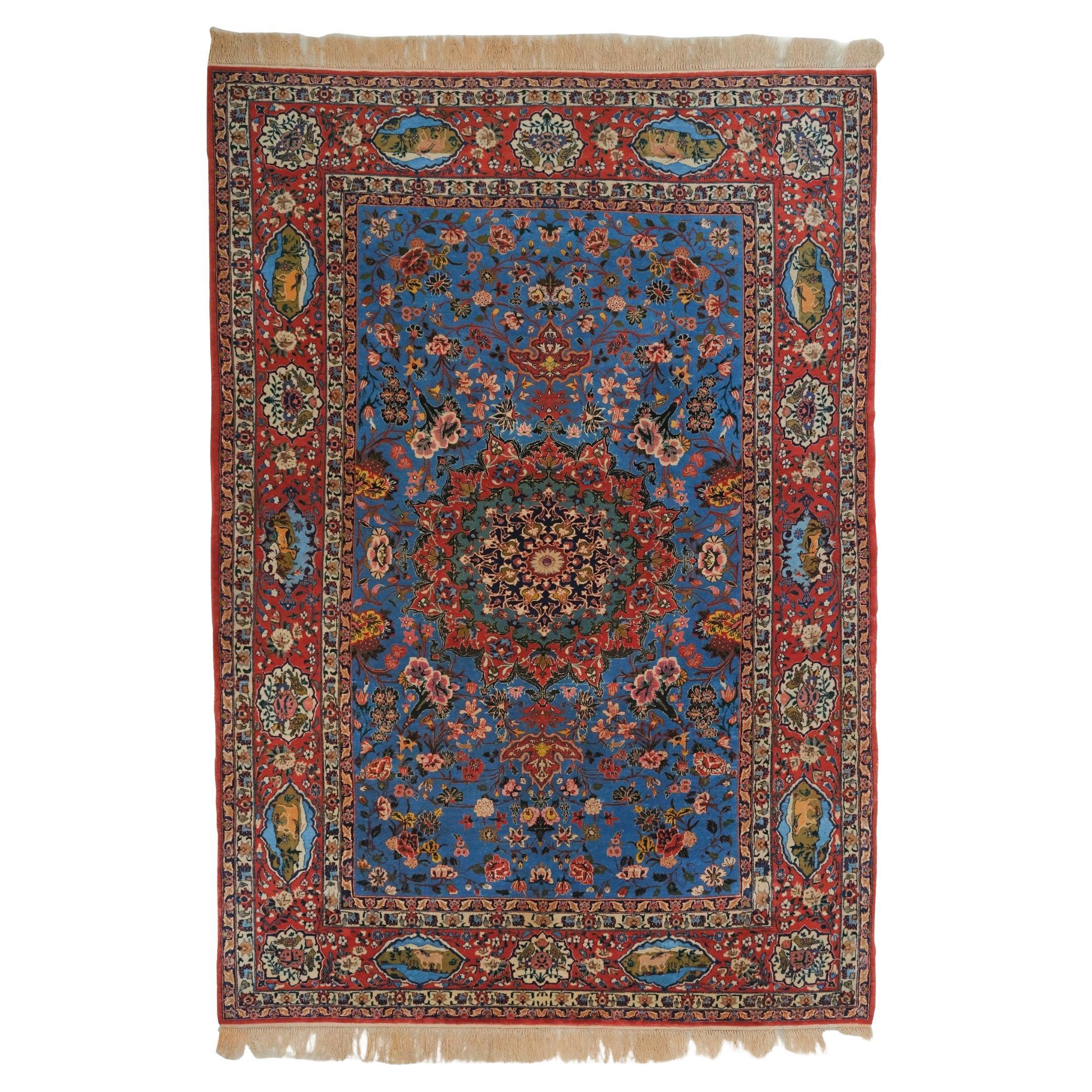 Late of 19th Century Persian Isfahan Rug