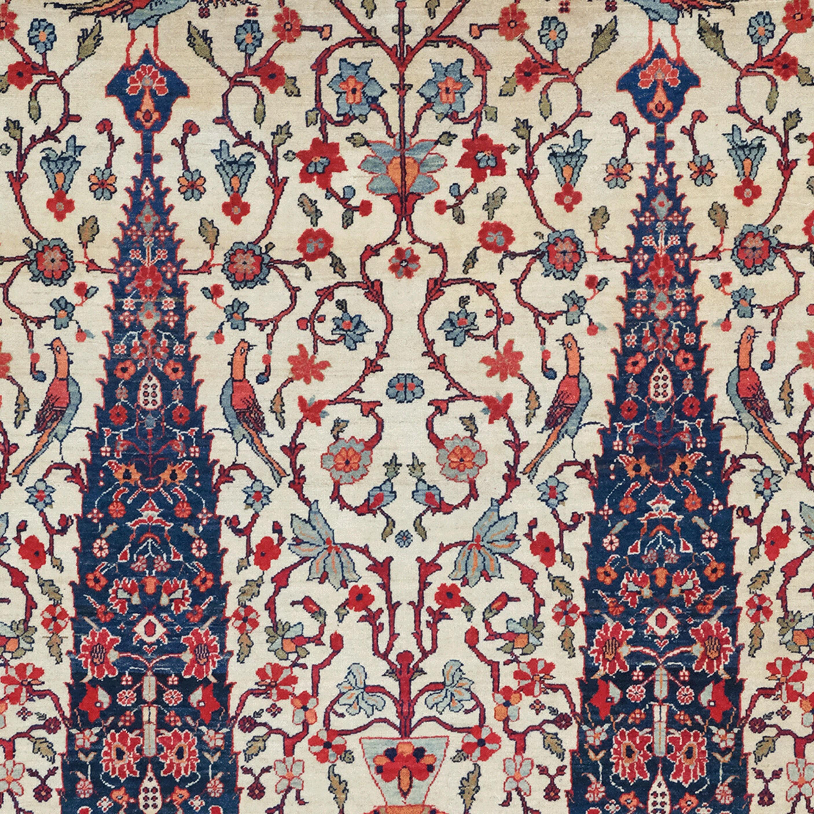 Perse Fin du 19e siècle Tapis persan Kirman en vente