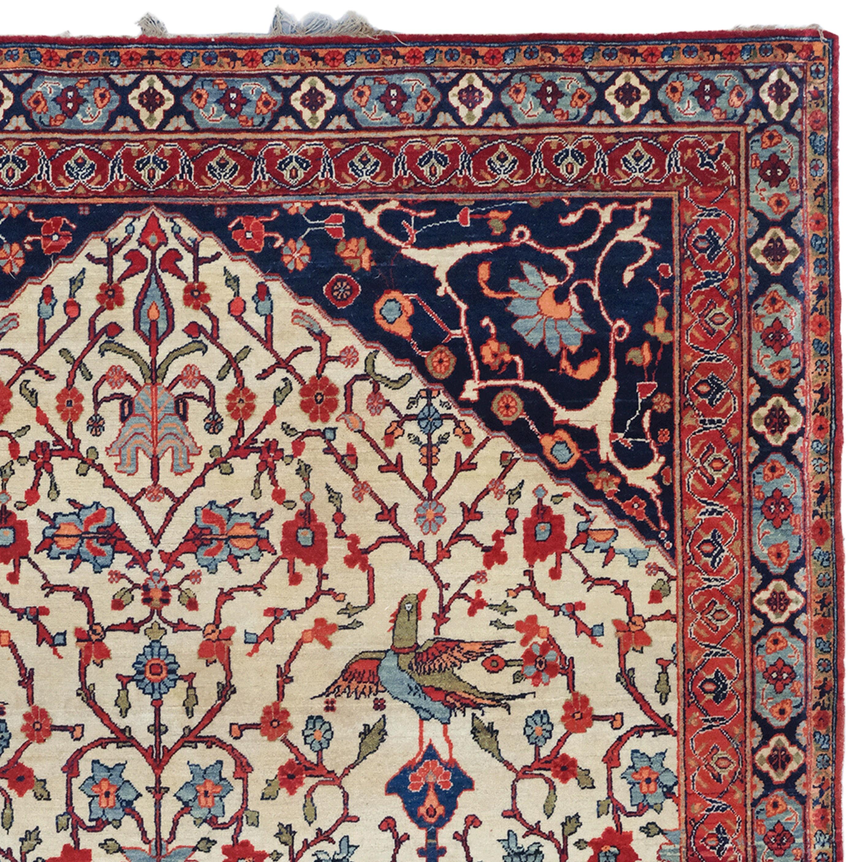 Fin du 19e siècle Tapis persan Kirman Bon état - En vente à Sultanahmet, 34