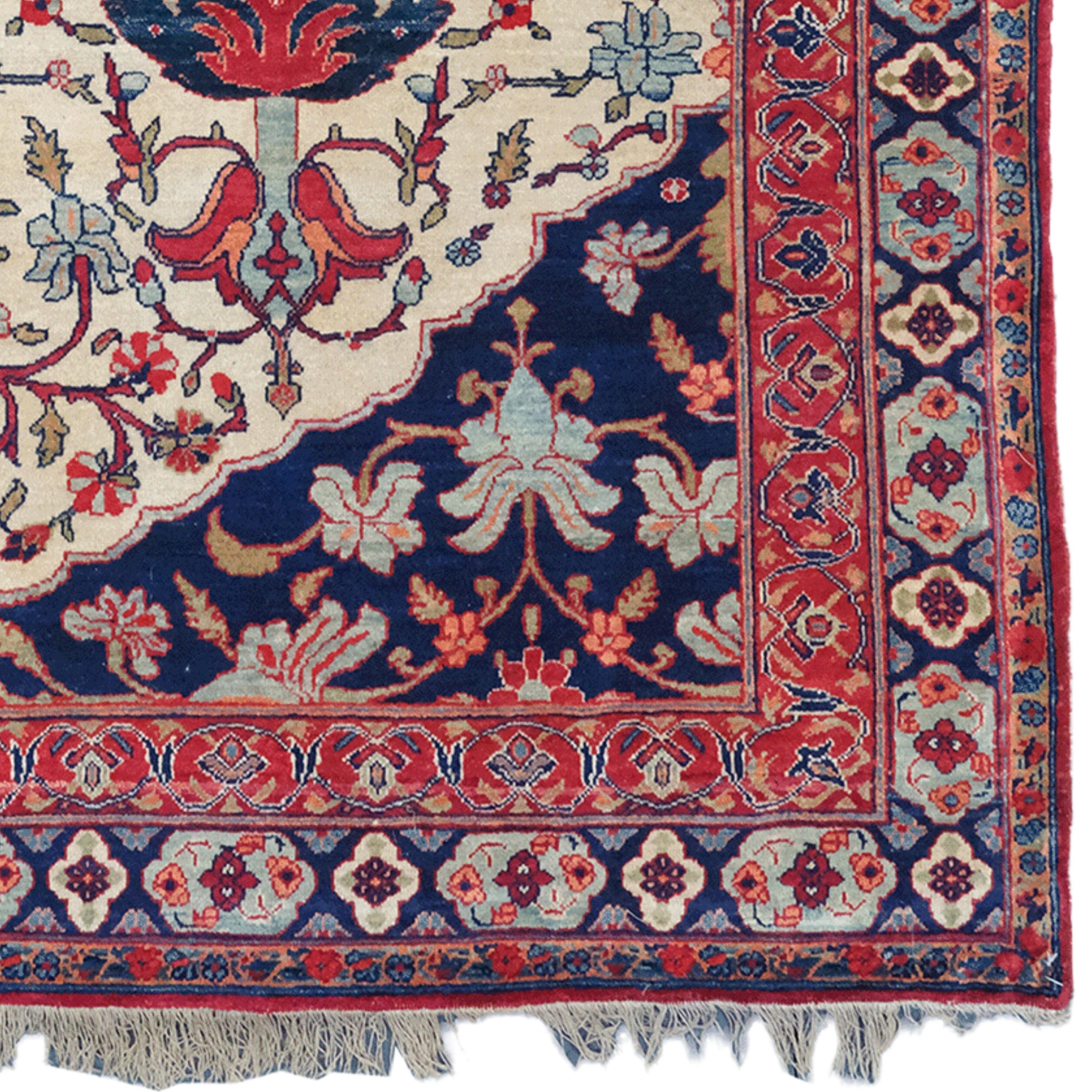 XIXe siècle Fin du 19e siècle Tapis persan Kirman en vente