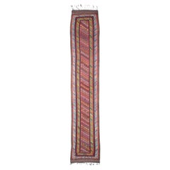 Fin du 19ème siècle Qashqai Kilim - Antique Runner, Antique Kilim