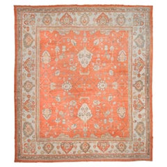 Late of 19th Century Ushak Carpet - Antique Anatolian Carpet