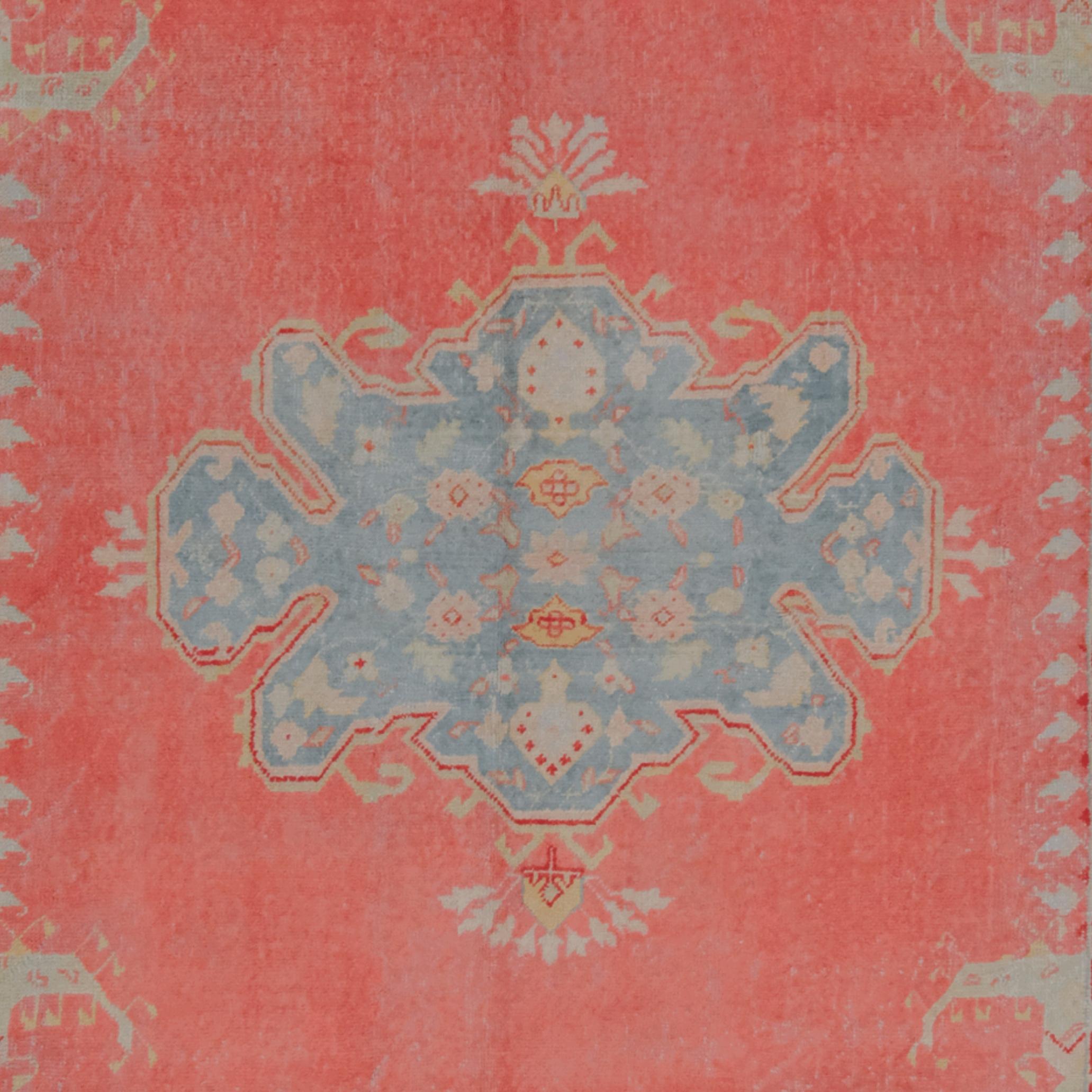 Turkish Late of 19th Century Ushak Carpet For Sale