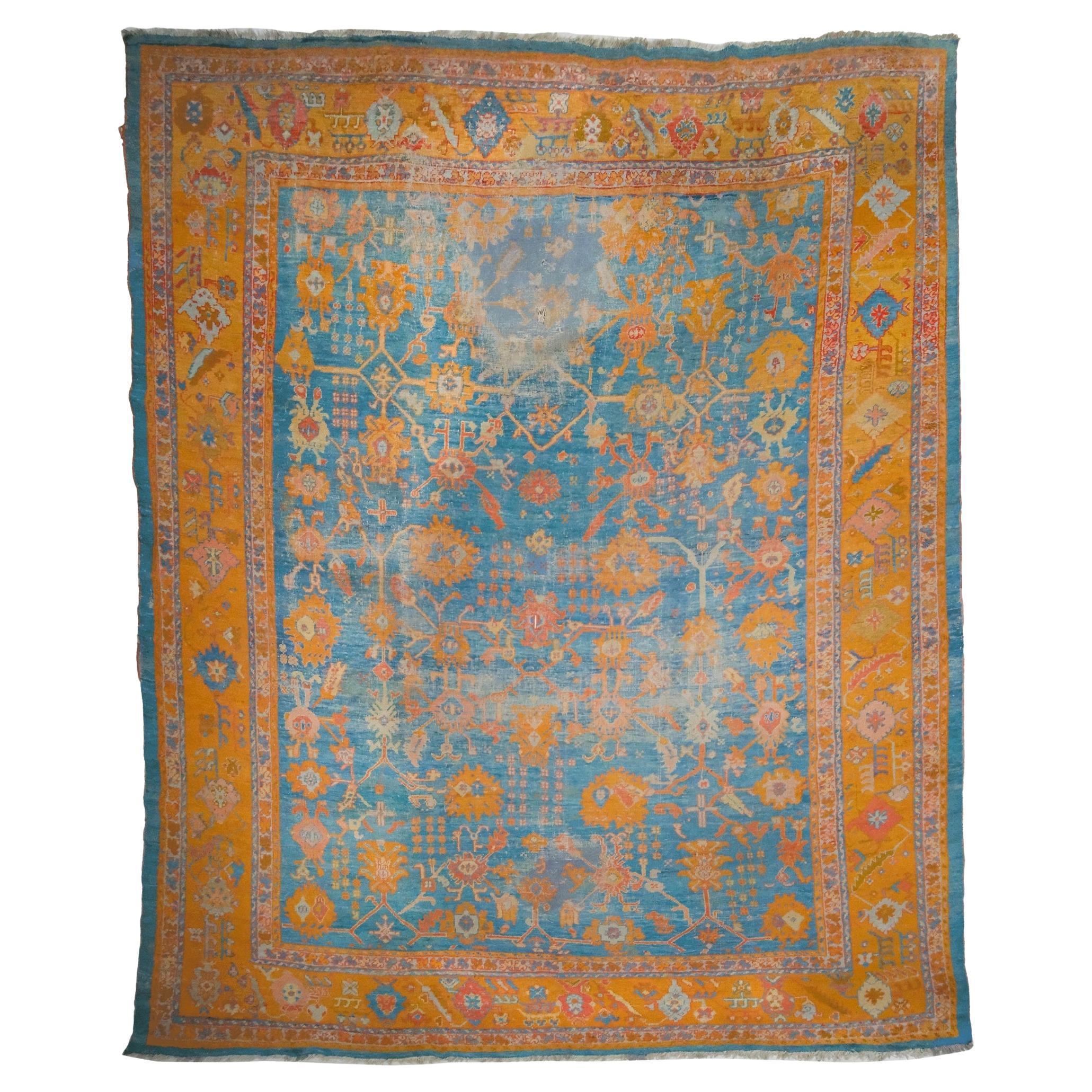 Late of 19th Century Ushak Carpet