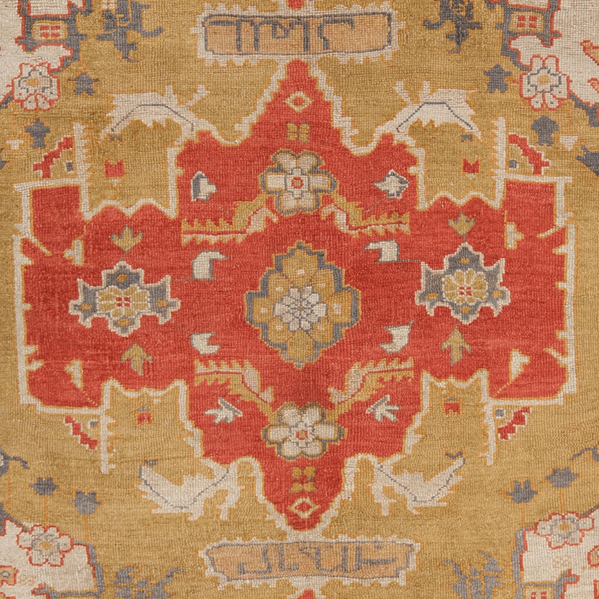 Turco Tappeto Ushak della fine del XIX secolo - Tappeto Ushak in lana vintage in vendita