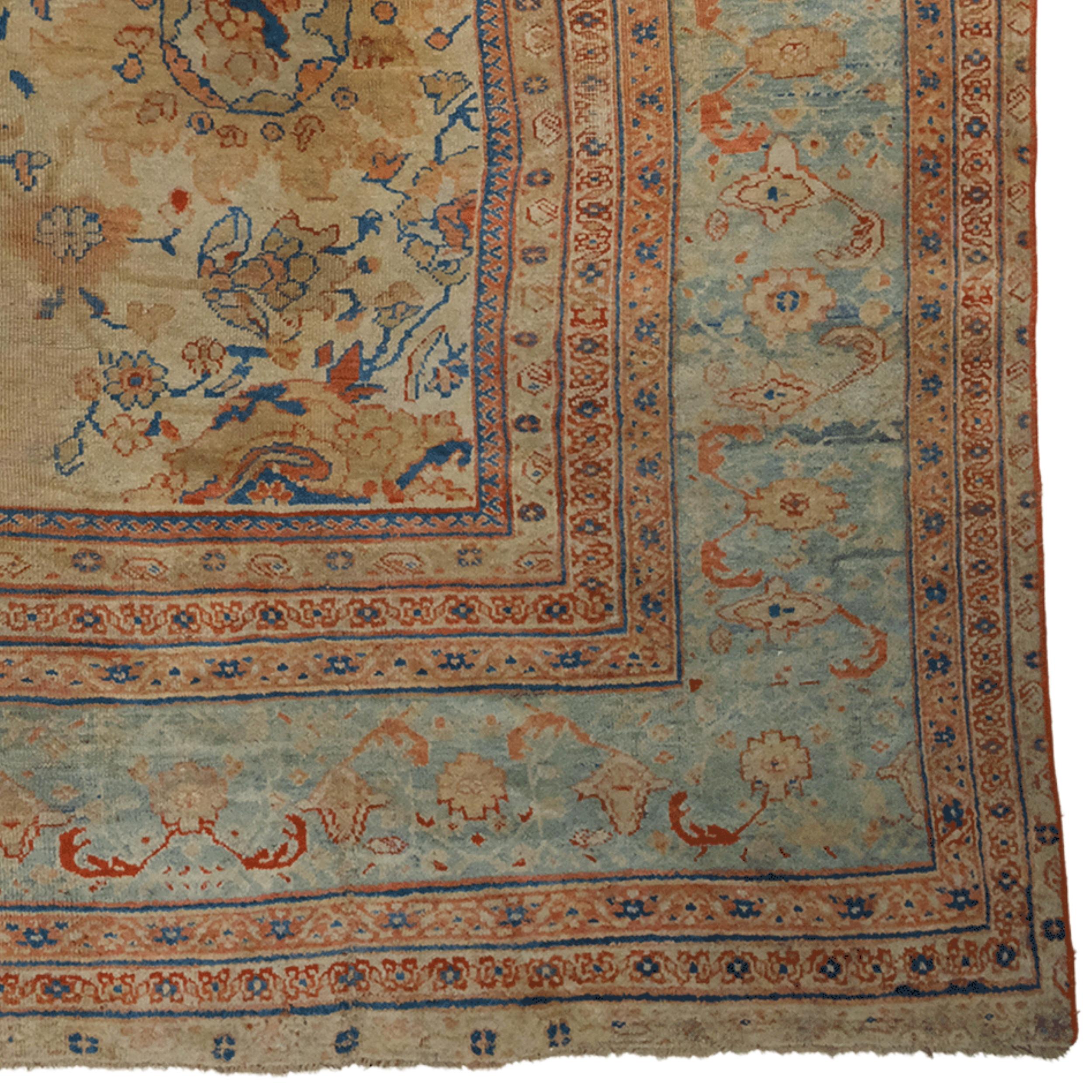 XIXe siècle Tapis Ziegler de la fin du 19e siècle - Tapis de laine ancien en vente